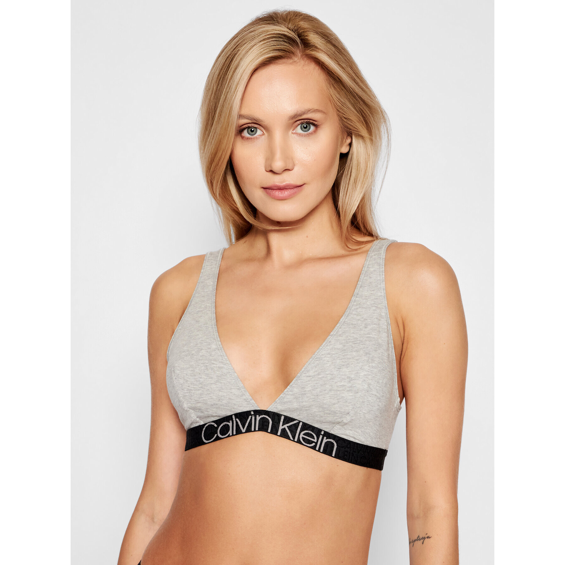 Calvin Klein Underwear Bralette melltartó 000QF6577E Szürke - Pepit.hu