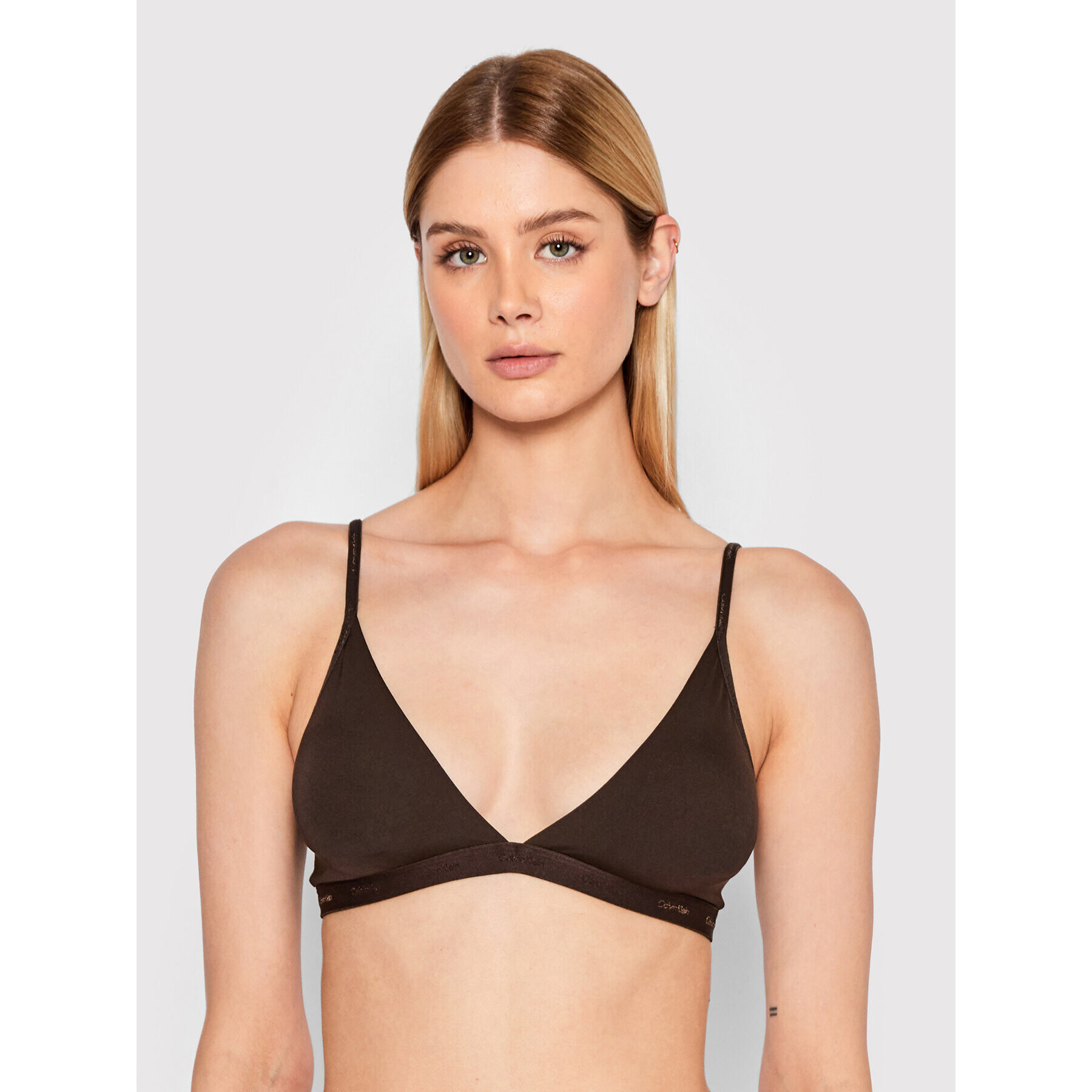 Calvin Klein Underwear Bralette melltartó 000QF6758E Barna - Pepit.hu