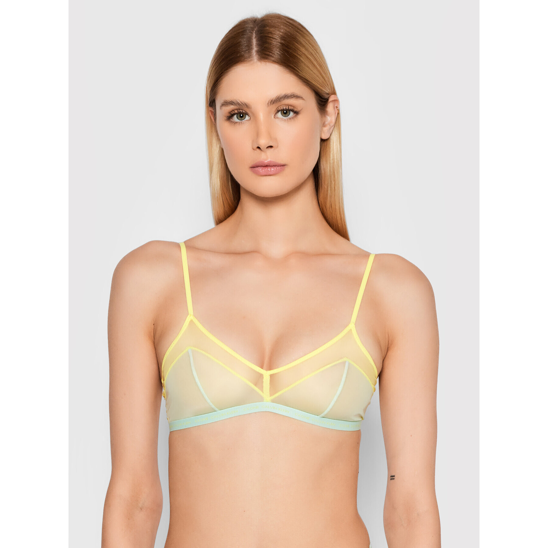 Calvin Klein Underwear Bralette melltartó 000QF6779E Sárga - Pepit.hu