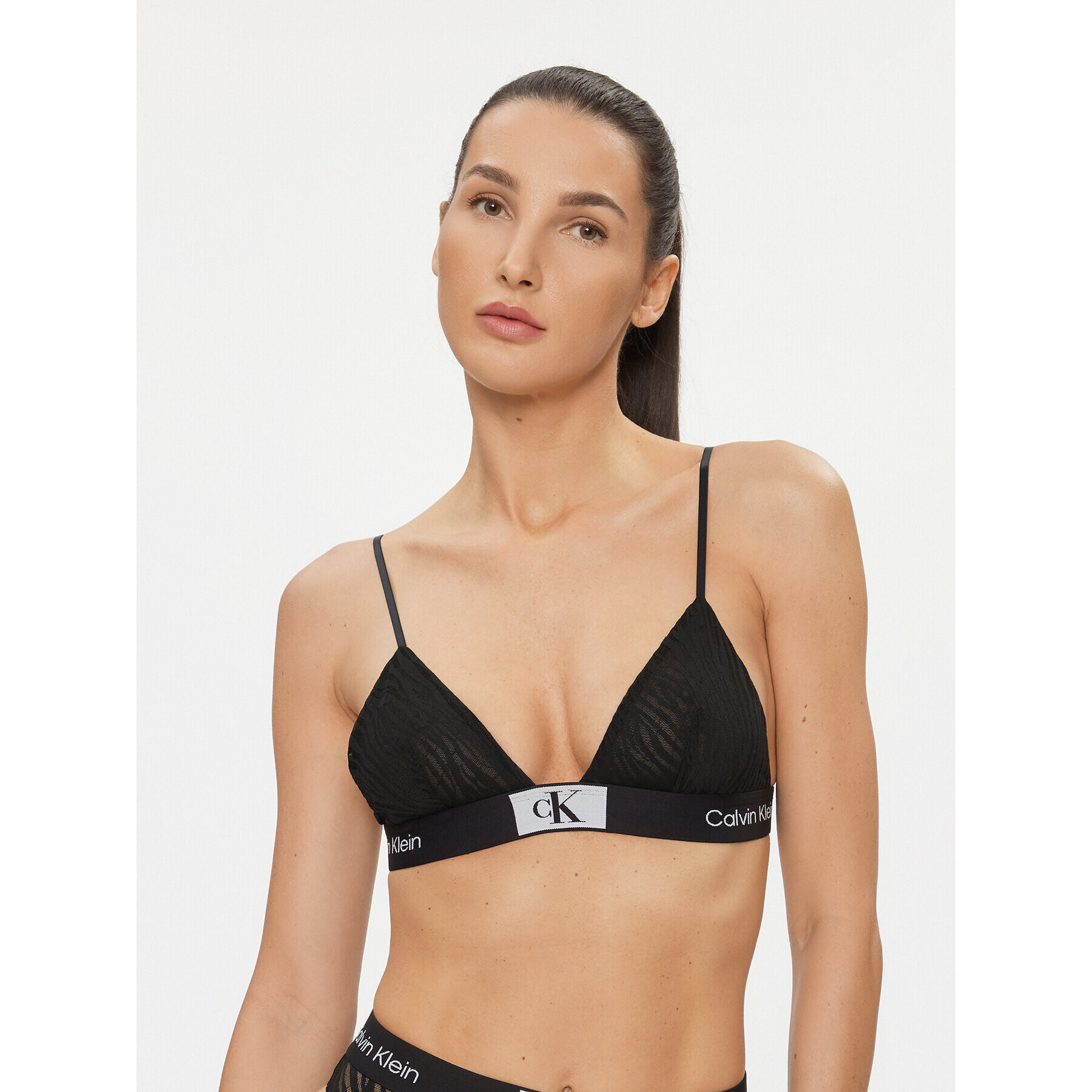 Calvin Klein Underwear Bralette melltartó 000QF7377E Fekete - Pepit.hu