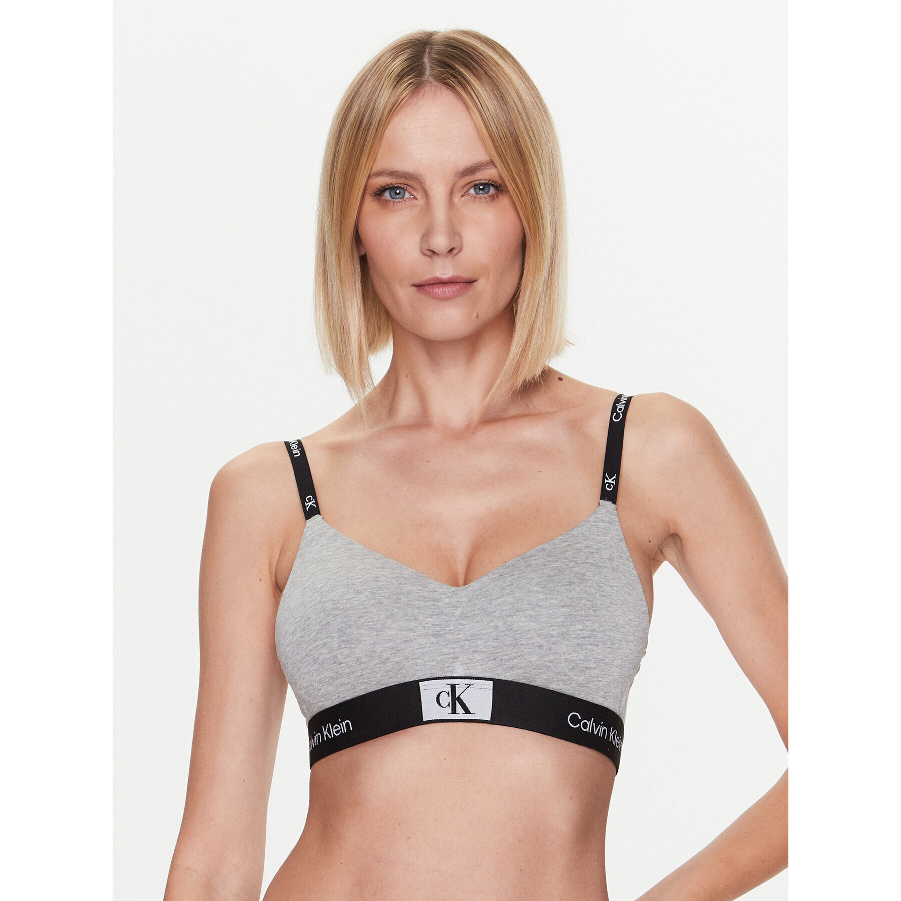 Calvin Klein Underwear Bralette melltartó Light Lined 000QF7218E Szürke - Pepit.hu