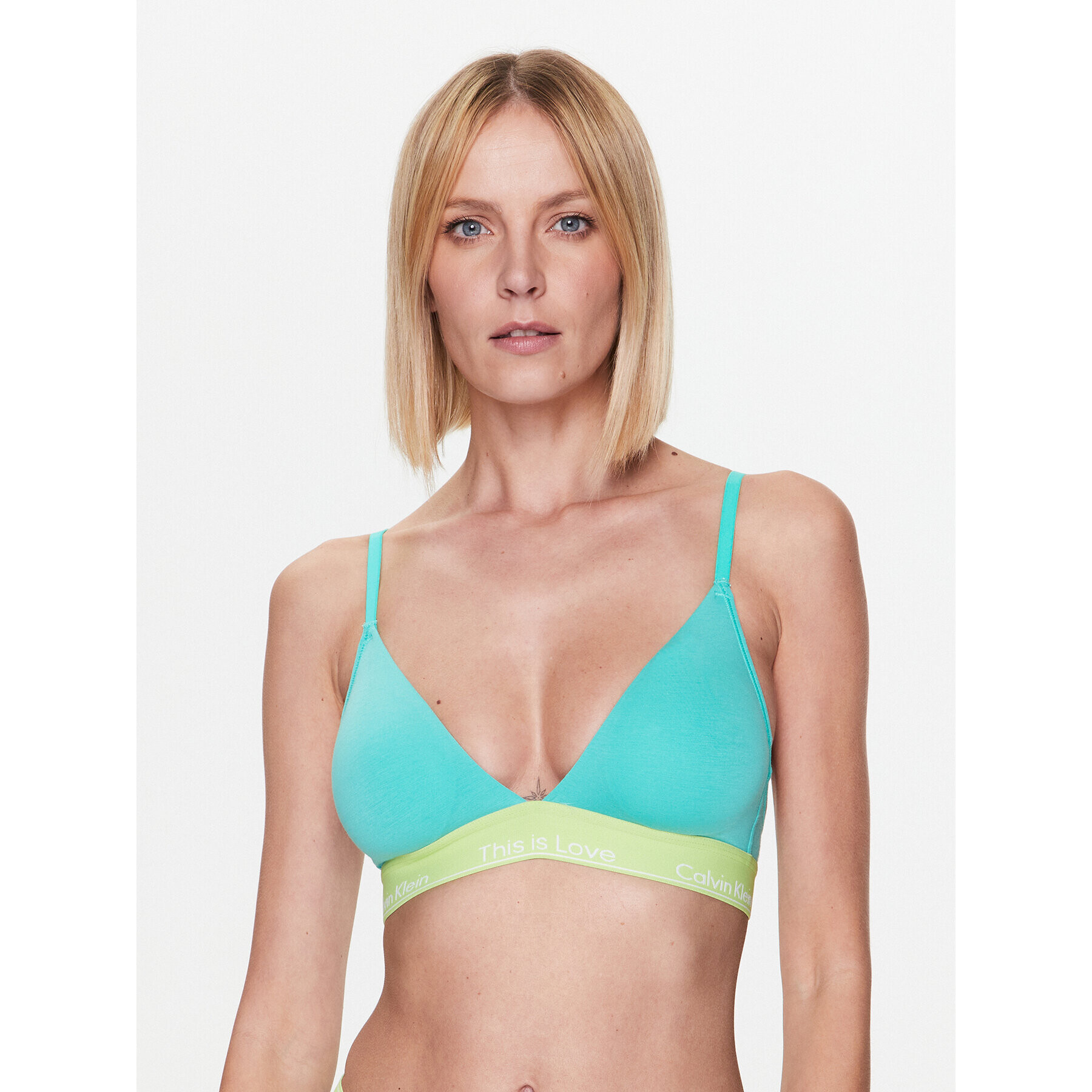 Calvin Klein Underwear Bralette melltartó Light Lined 000QF7282E Zöld - Pepit.hu