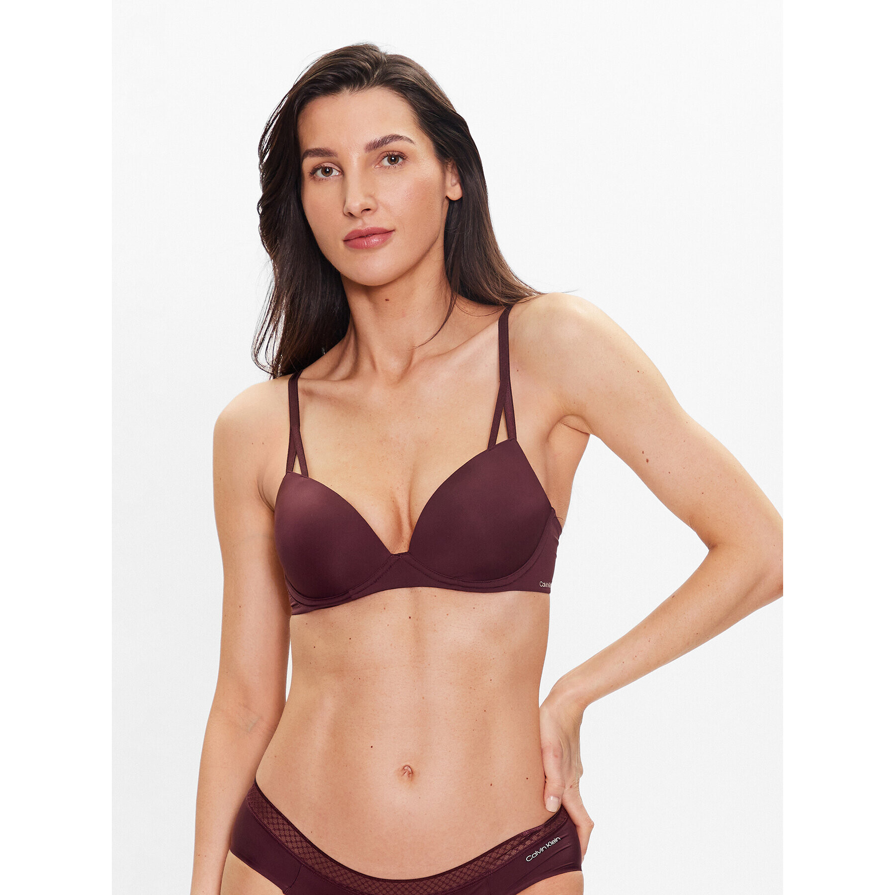 Calvin Klein Underwear Push up melltartó 000QF6016E Bordó - Pepit.hu