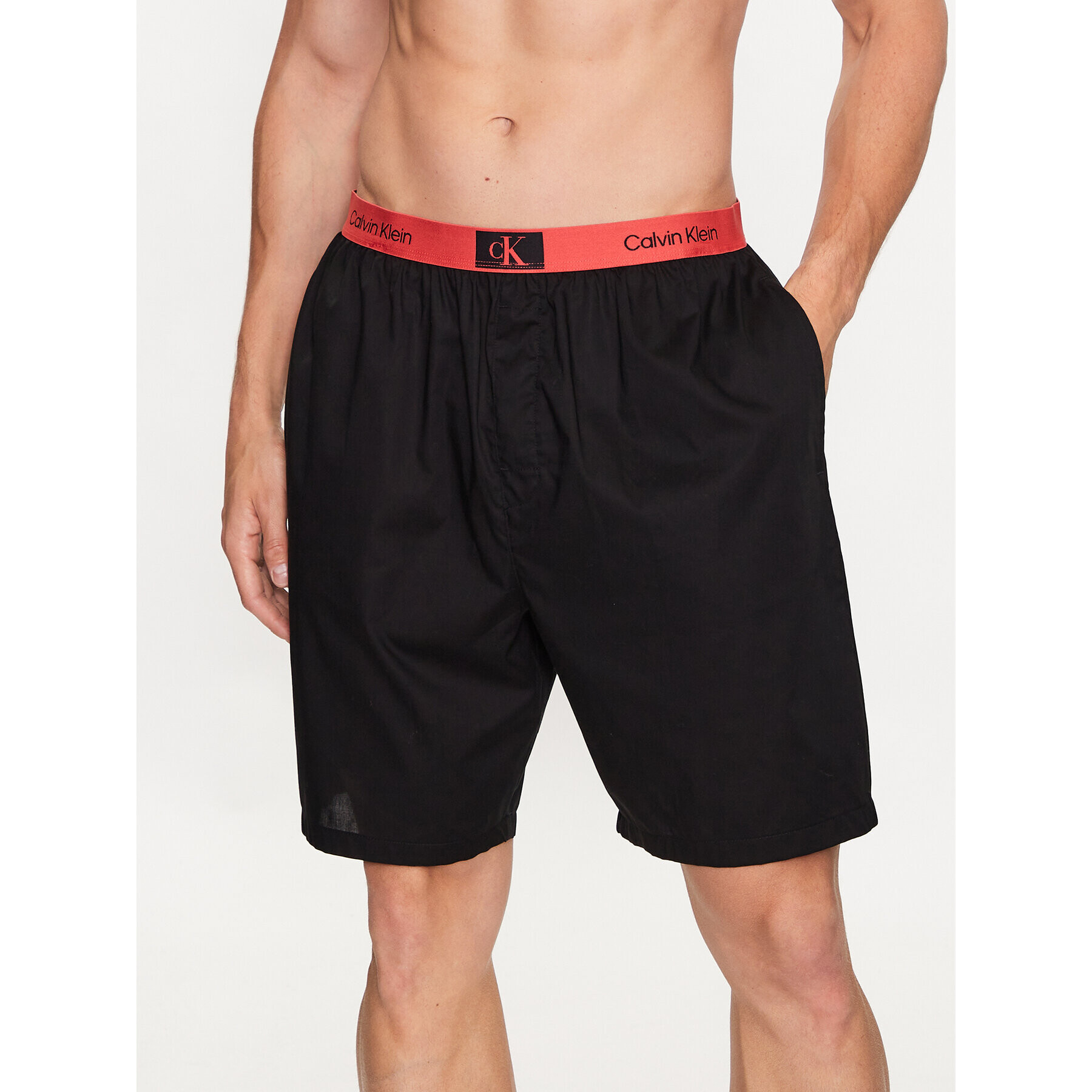 Calvin Klein Underwear Rövid pizsama nadrág 000NM2389E Fekete Regular Fit - Pepit.hu