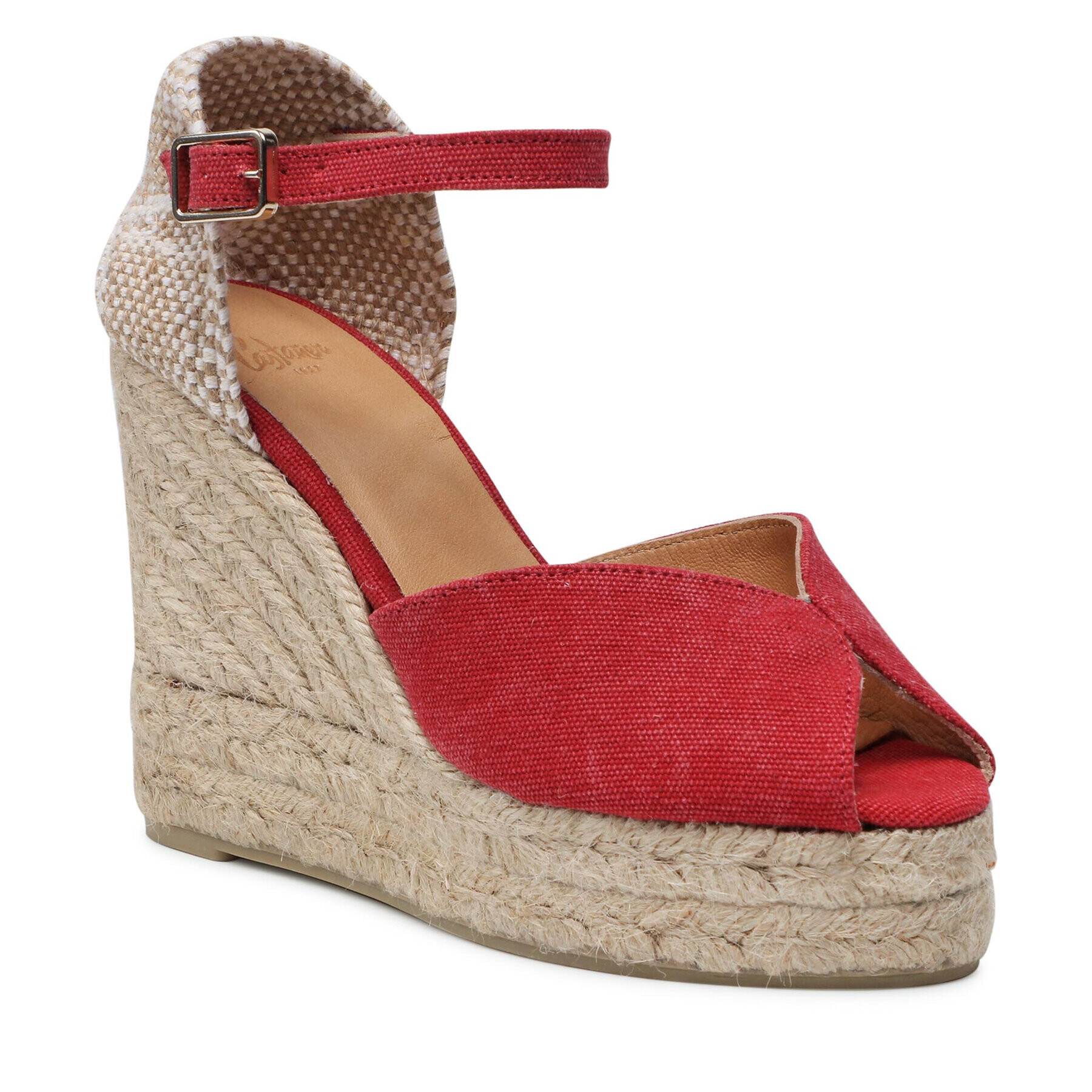 Castañer Espadrilles Bianca/8ED/002 022235-604 Piros - Pepit.hu