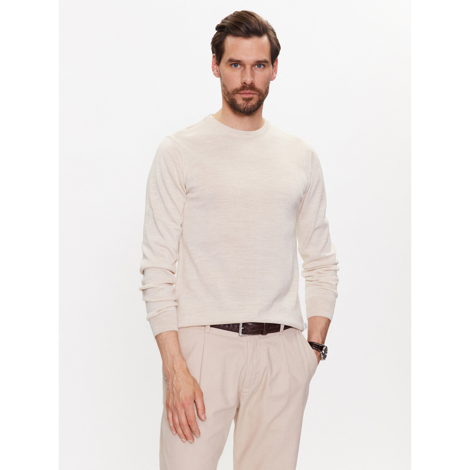 Casual Friday Sweater 20504485 Bézs Slim Fit - Pepit.hu