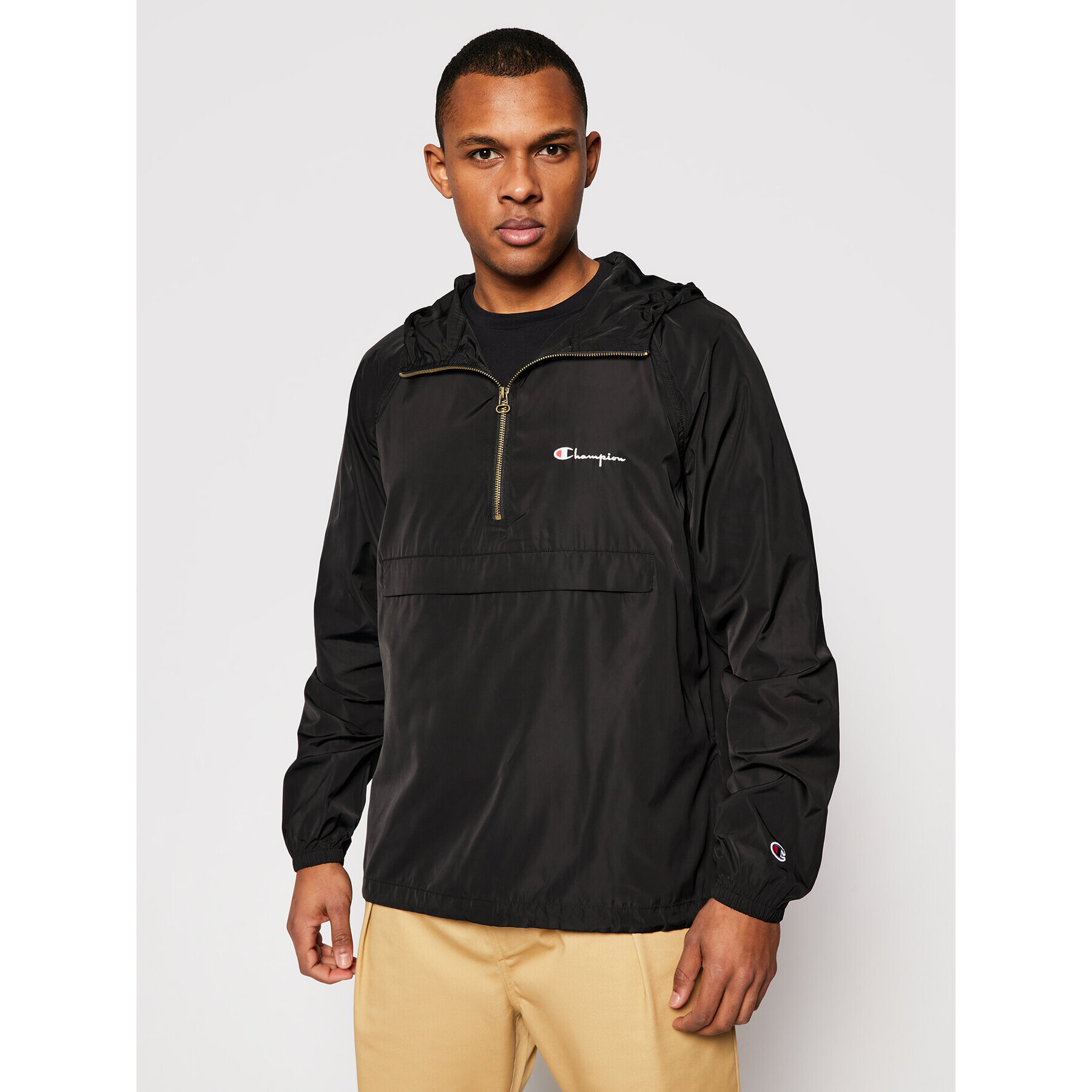 Champion Anorák Half Zip-Up 213675 Fekete Regular Fit - Pepit.hu