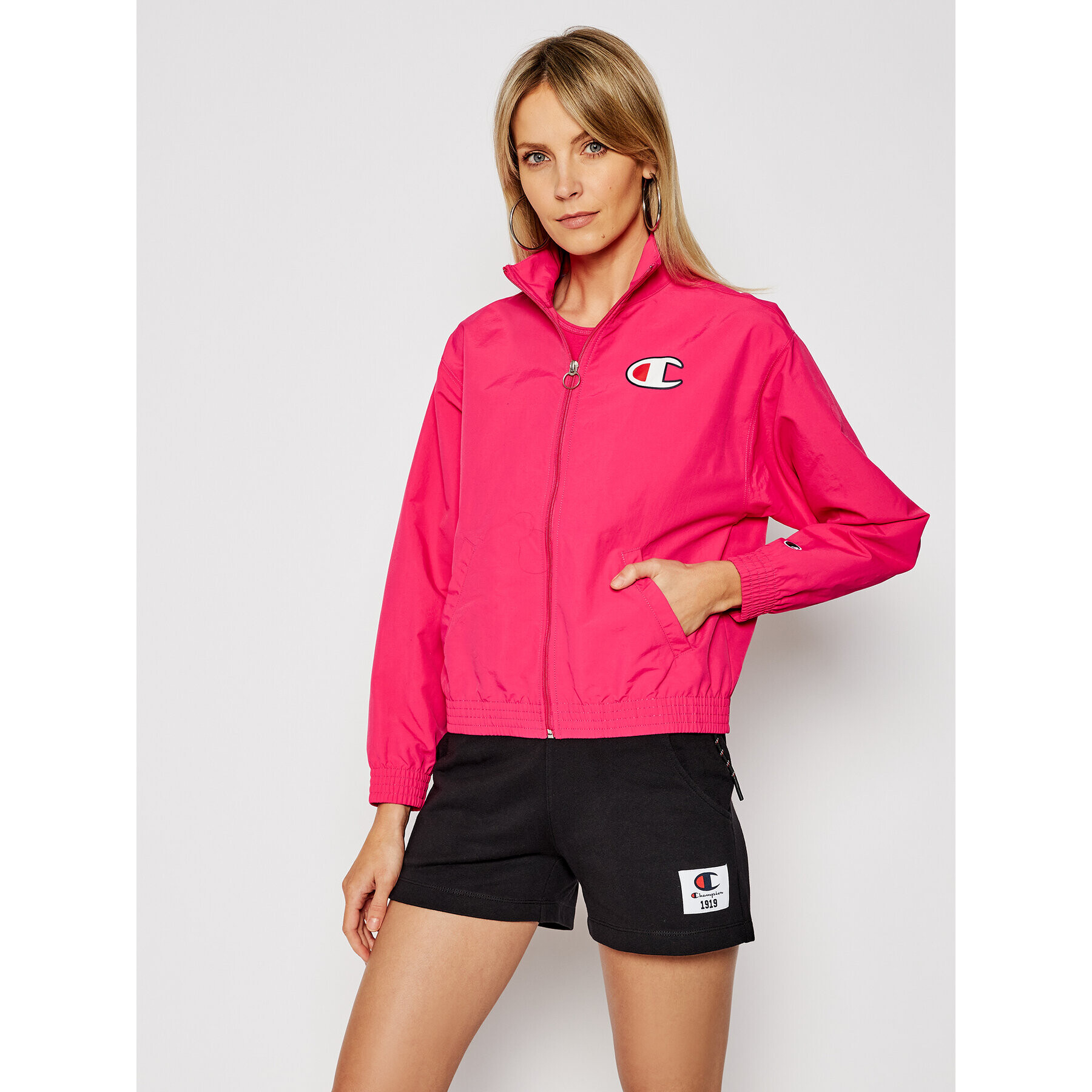 Champion Átmeneti kabát Zip-Through 112658 Rózsaszín Custom Fit - Pepit.hu