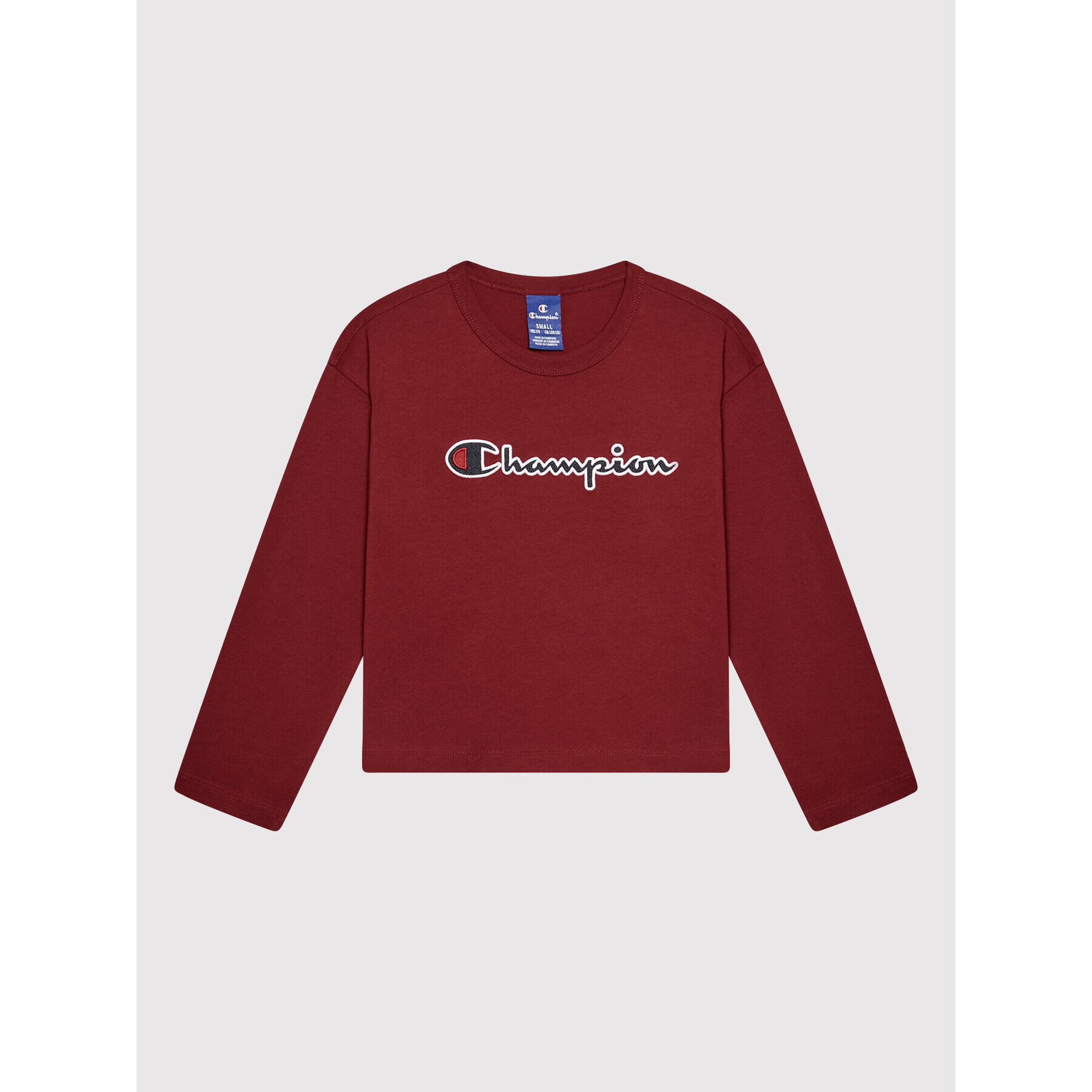 Champion Blúz Logo Script 404233 Bordó Custom Fit - Pepit.hu