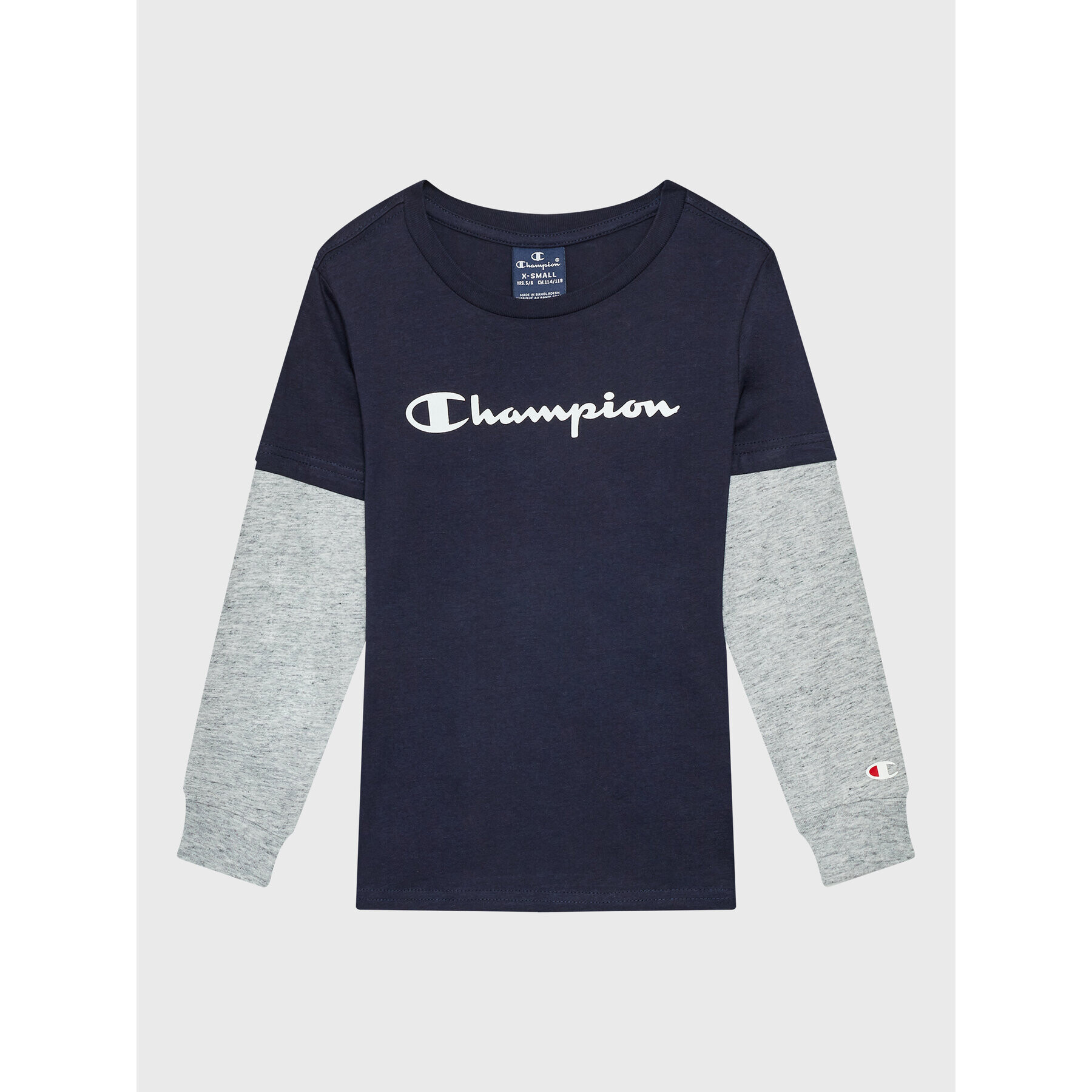 Champion Blúz Script Logo 305367 Sötétkék Regular Fit - Pepit.hu