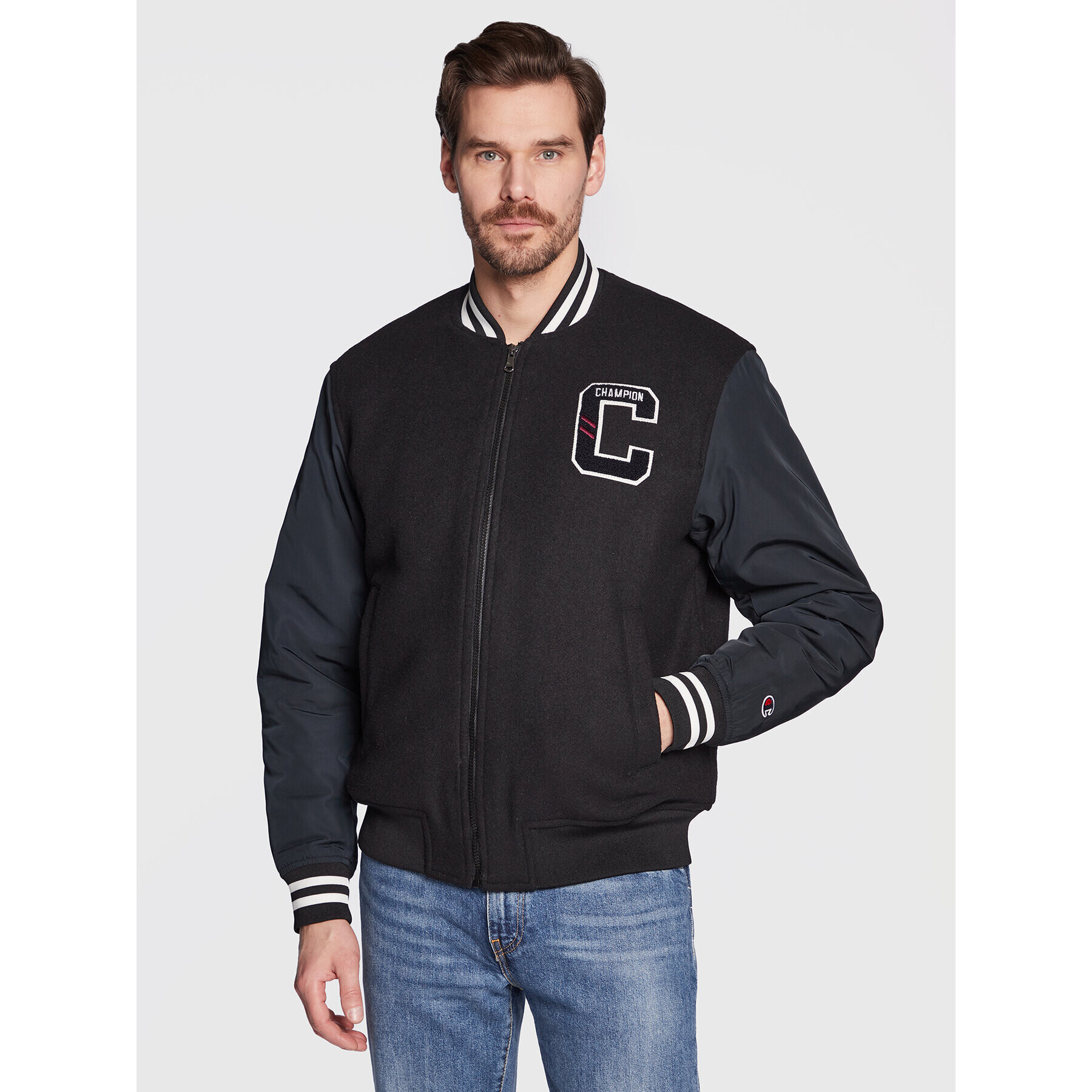 Champion Bomber dzseki College Inspired 218088 Fekete Regular Fit - Pepit.hu