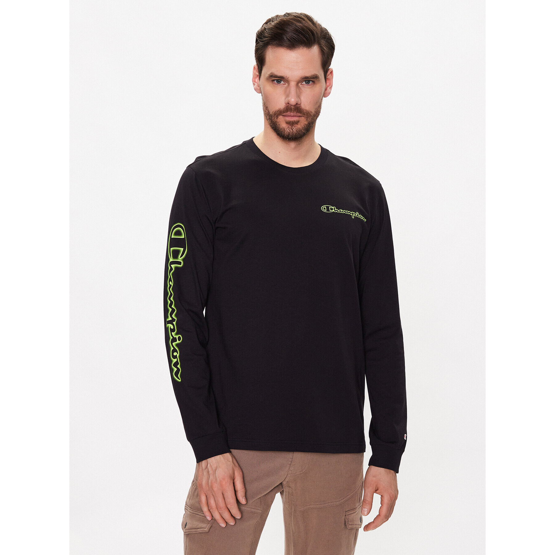 Champion Hosszú ujjú 218485 Fekete Regular Fit - Pepit.hu