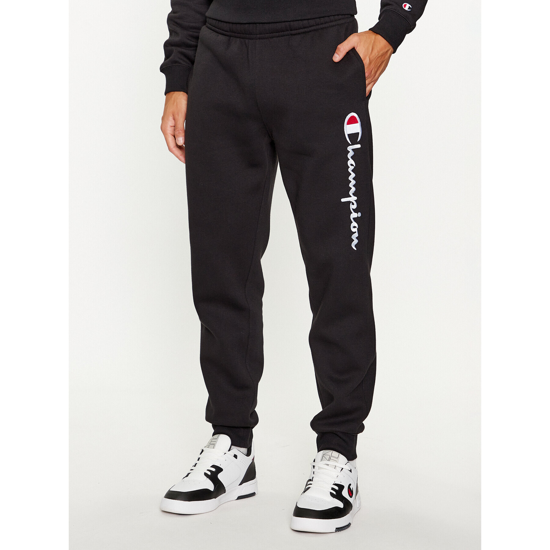 Champion Melegítő alsó Rib Cuff Pants 219418 Fekete Comfort Fit - Pepit.hu