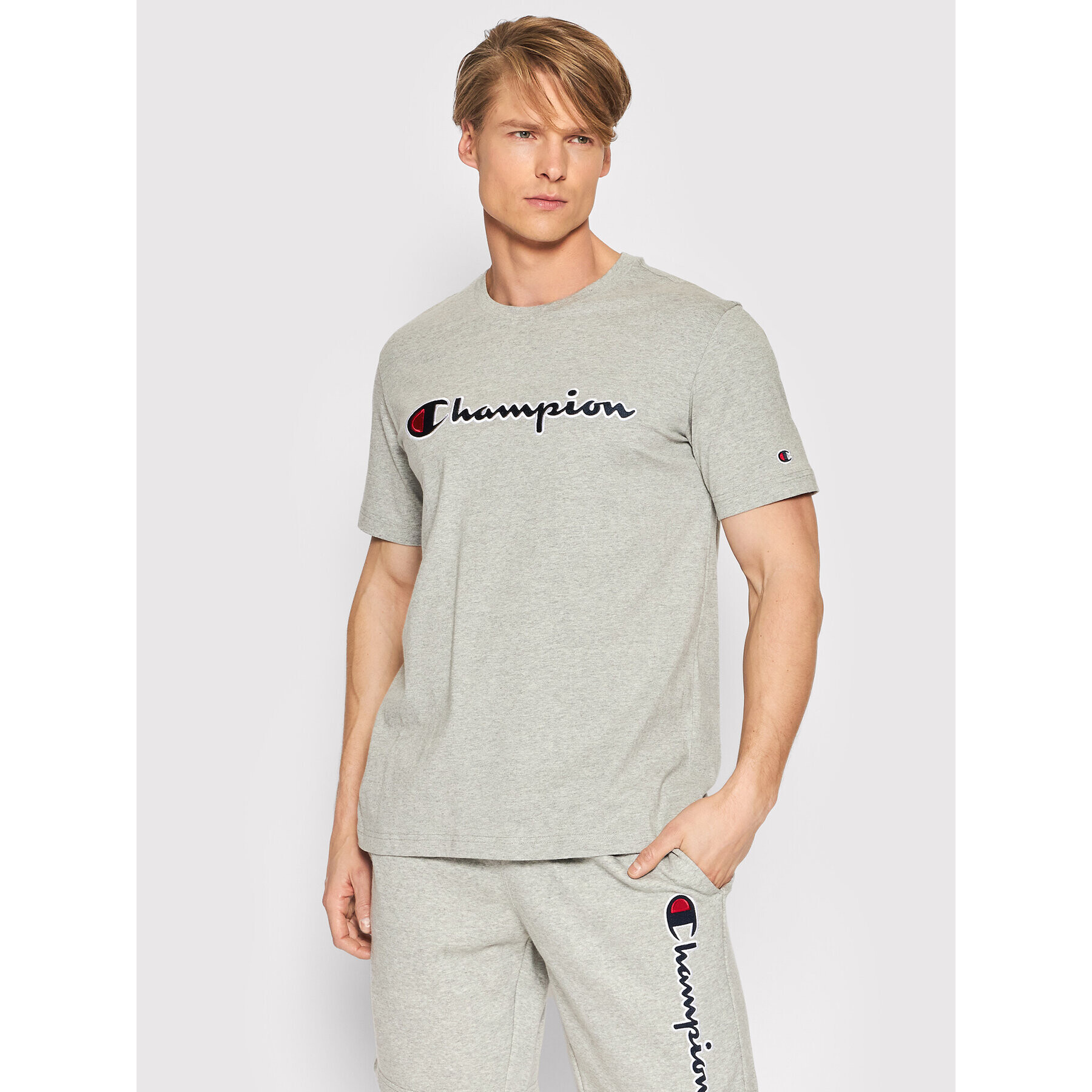 Champion Póló Crewneck 217814 Szürke Regular Fit - Pepit.hu