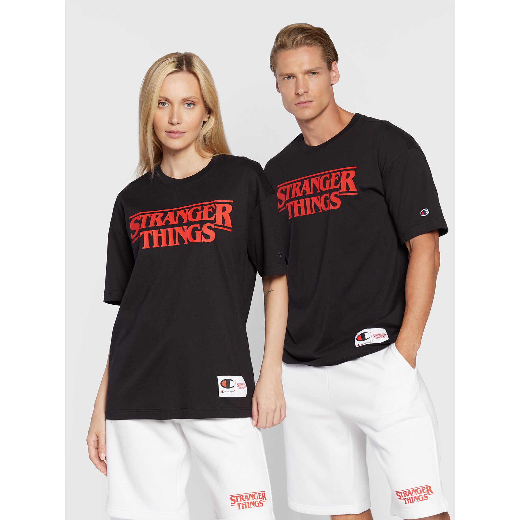 Champion Póló STRANGER THINGS Unisex 217791 Fekete Custom Fit - Pepit.hu