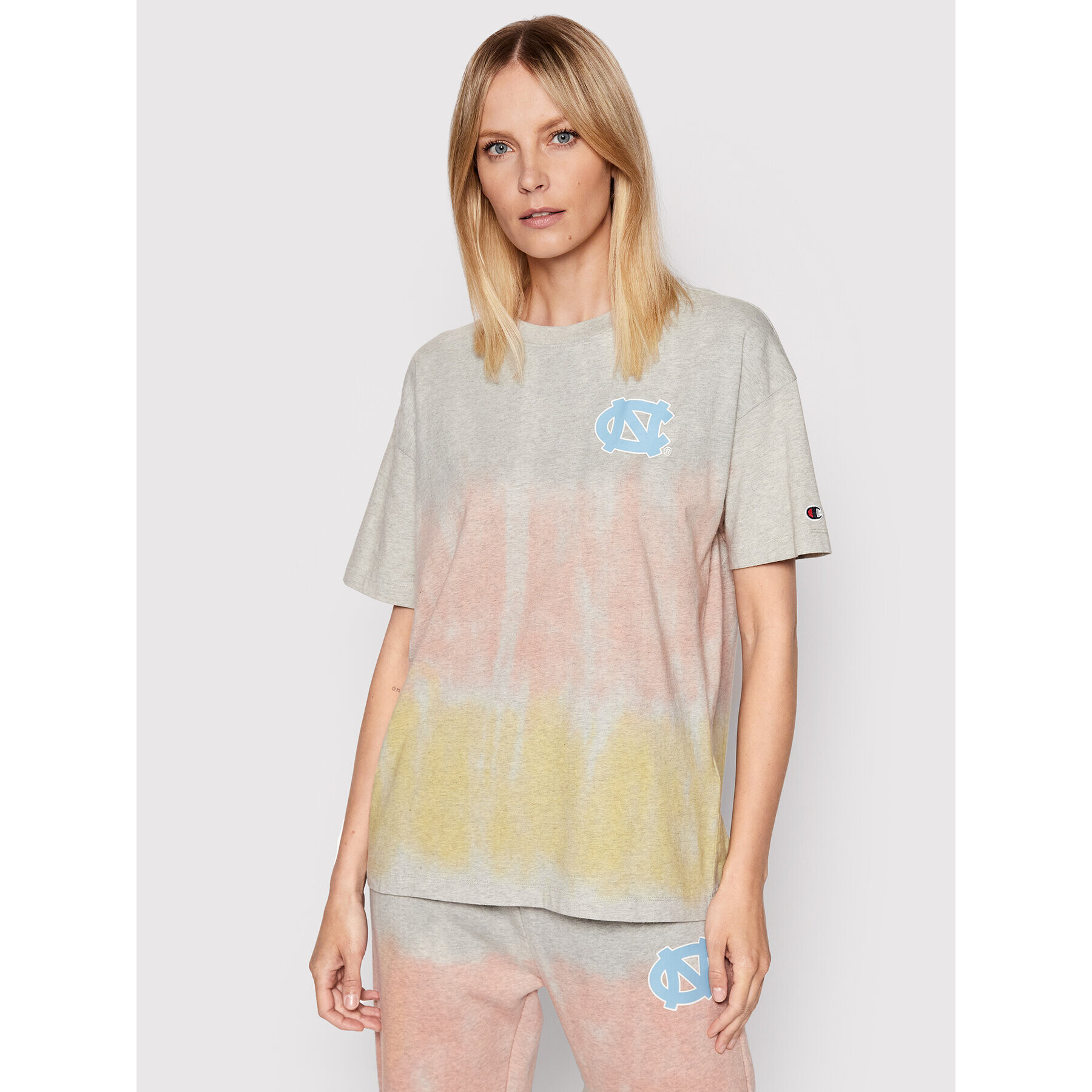 Champion Póló Tie-Dye University Logo 115226 Színes Boxy Fit - Pepit.hu