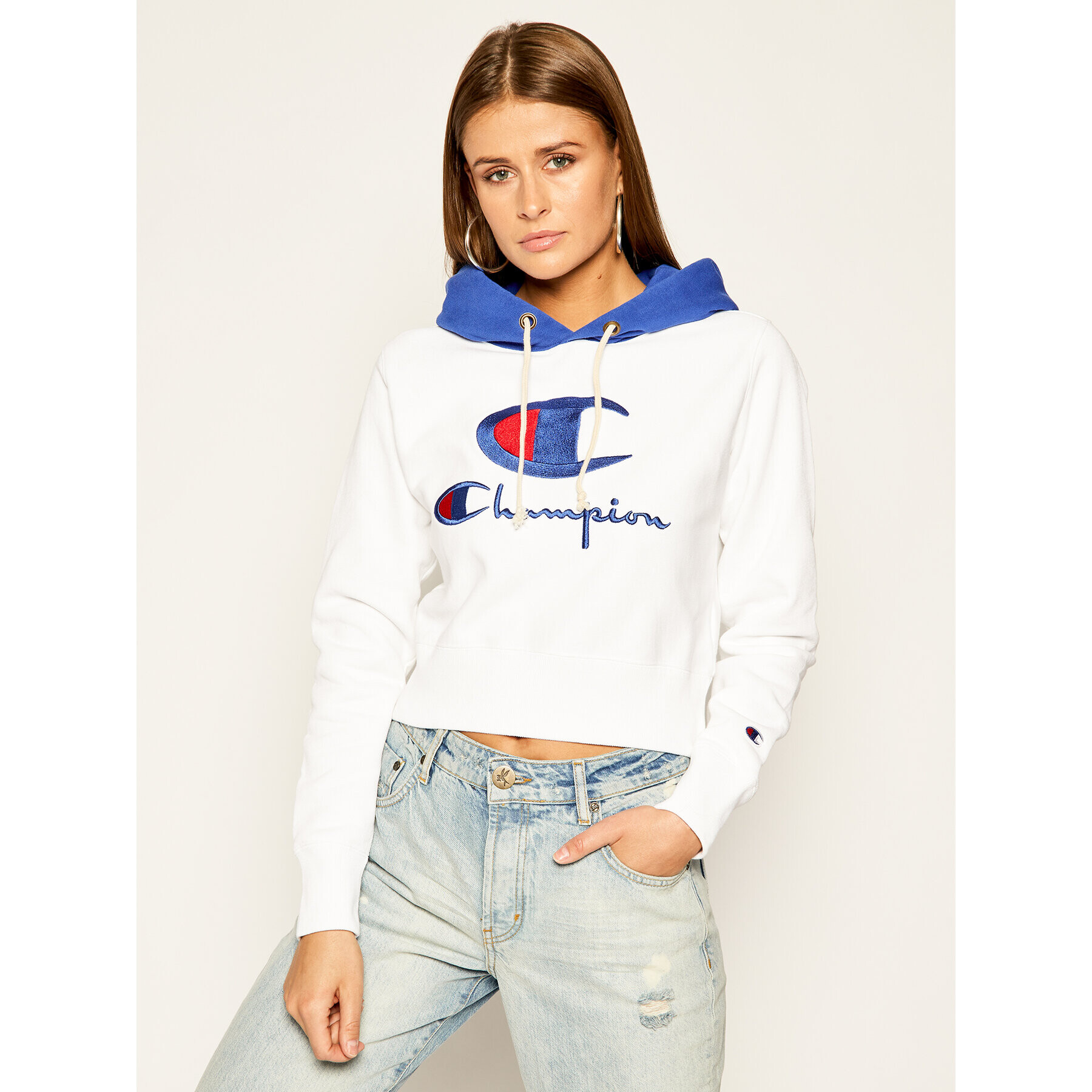 Champion Pulóver 112534 WW001 Fehér Regular Fit - Pepit.hu