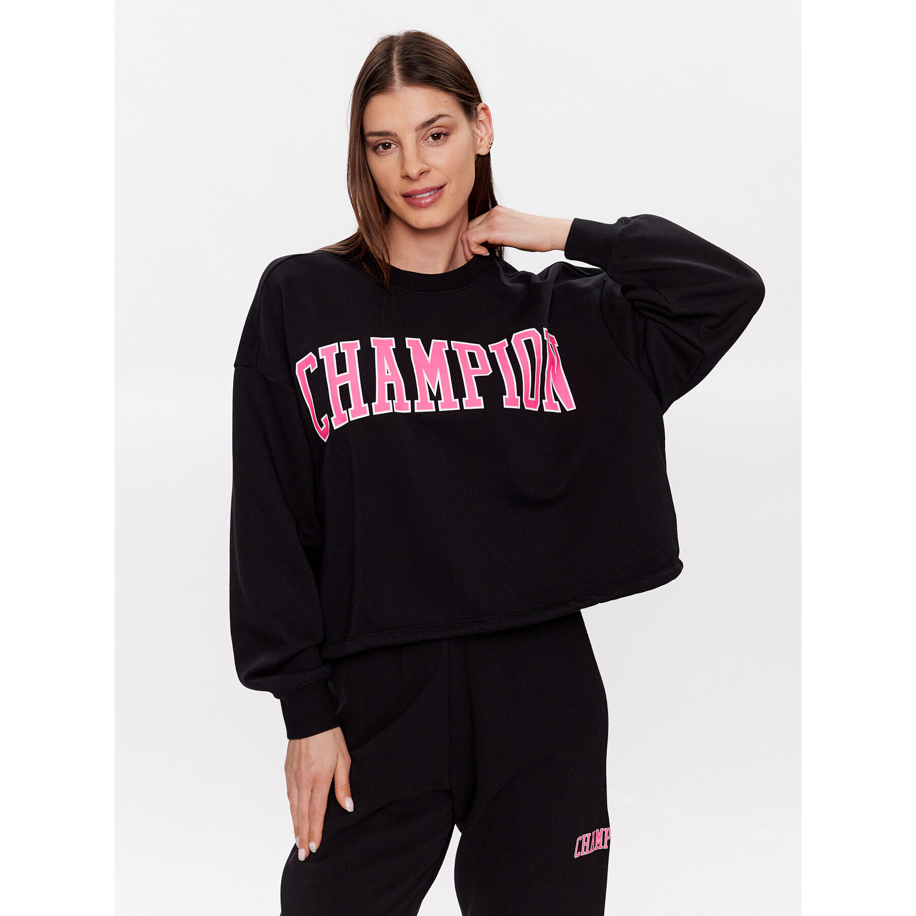 Champion Pulóver 116082 Fekete Relaxed Fit - Pepit.hu