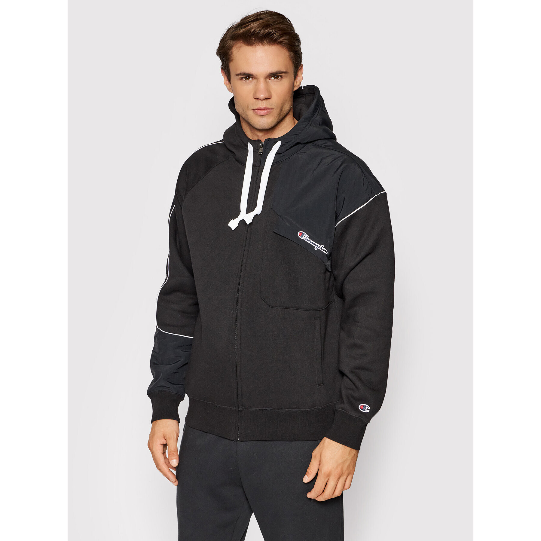 Champion Pulóver 216554 Fekete Custom Fit - Pepit.hu