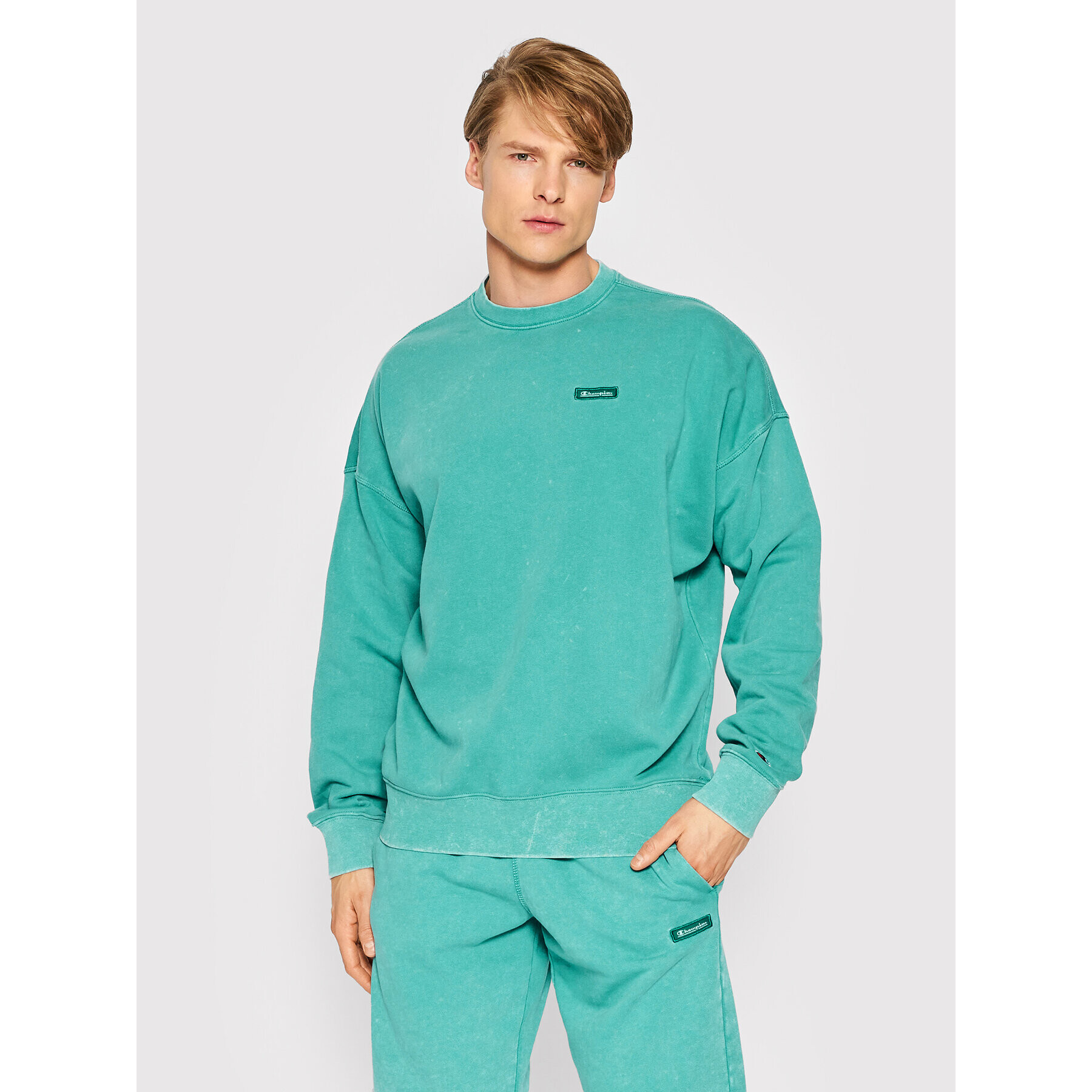 Champion Pulóver 217084 Zöld Baggy Fit - Pepit.hu