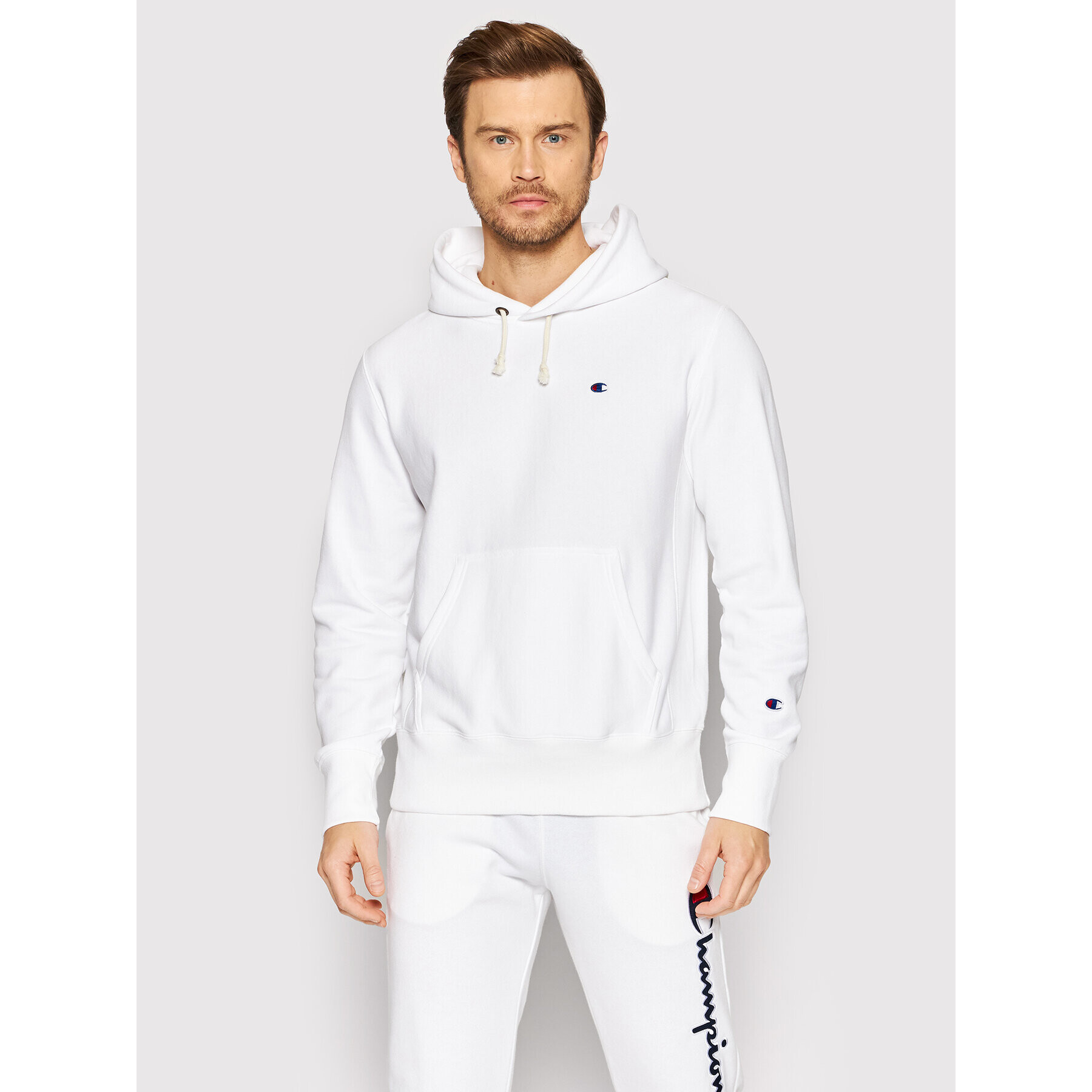 Champion Pulóver 217233 Fehér Custom Fit - Pepit.hu