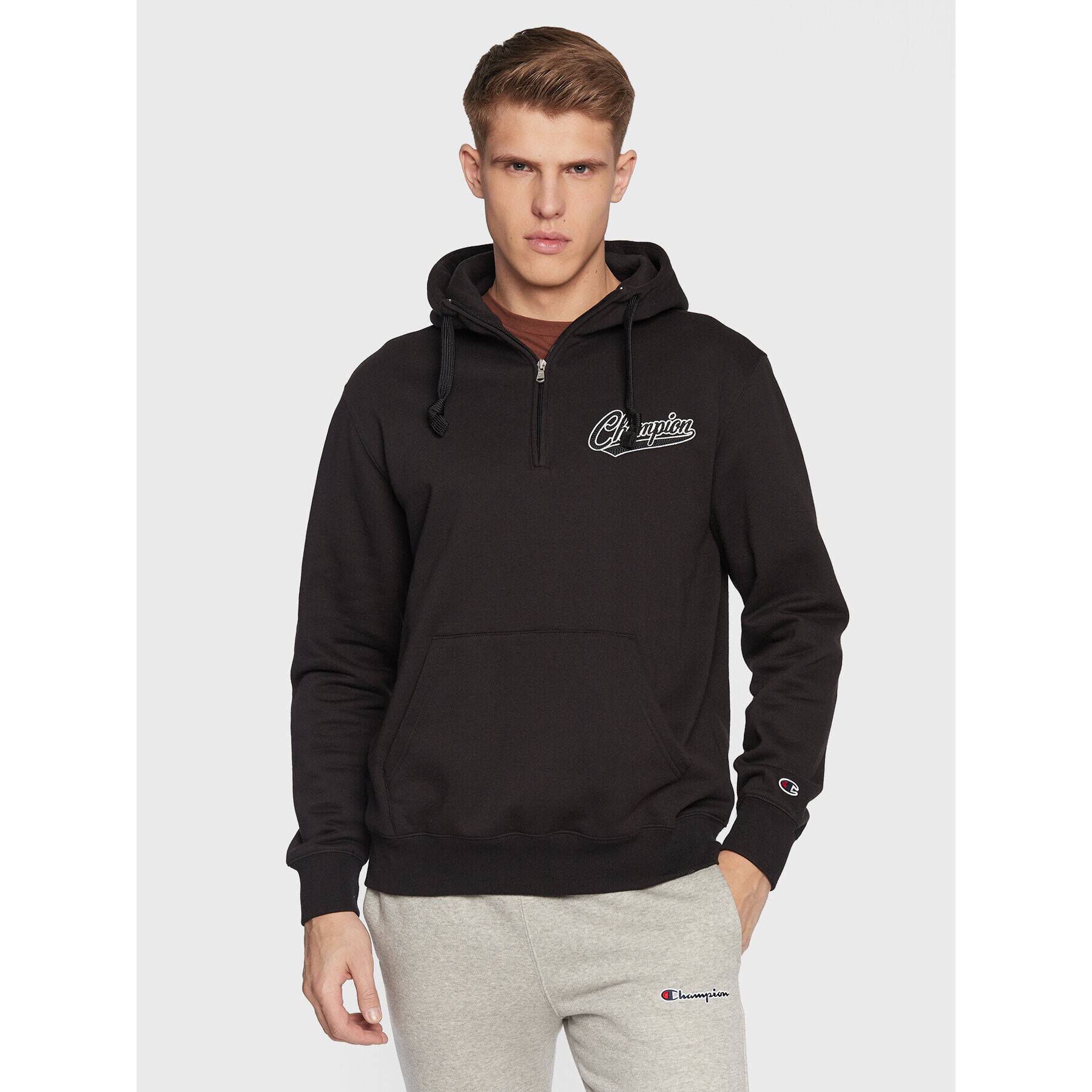 Champion Pulóver 217887 Fekete Relaxed Fit - Pepit.hu