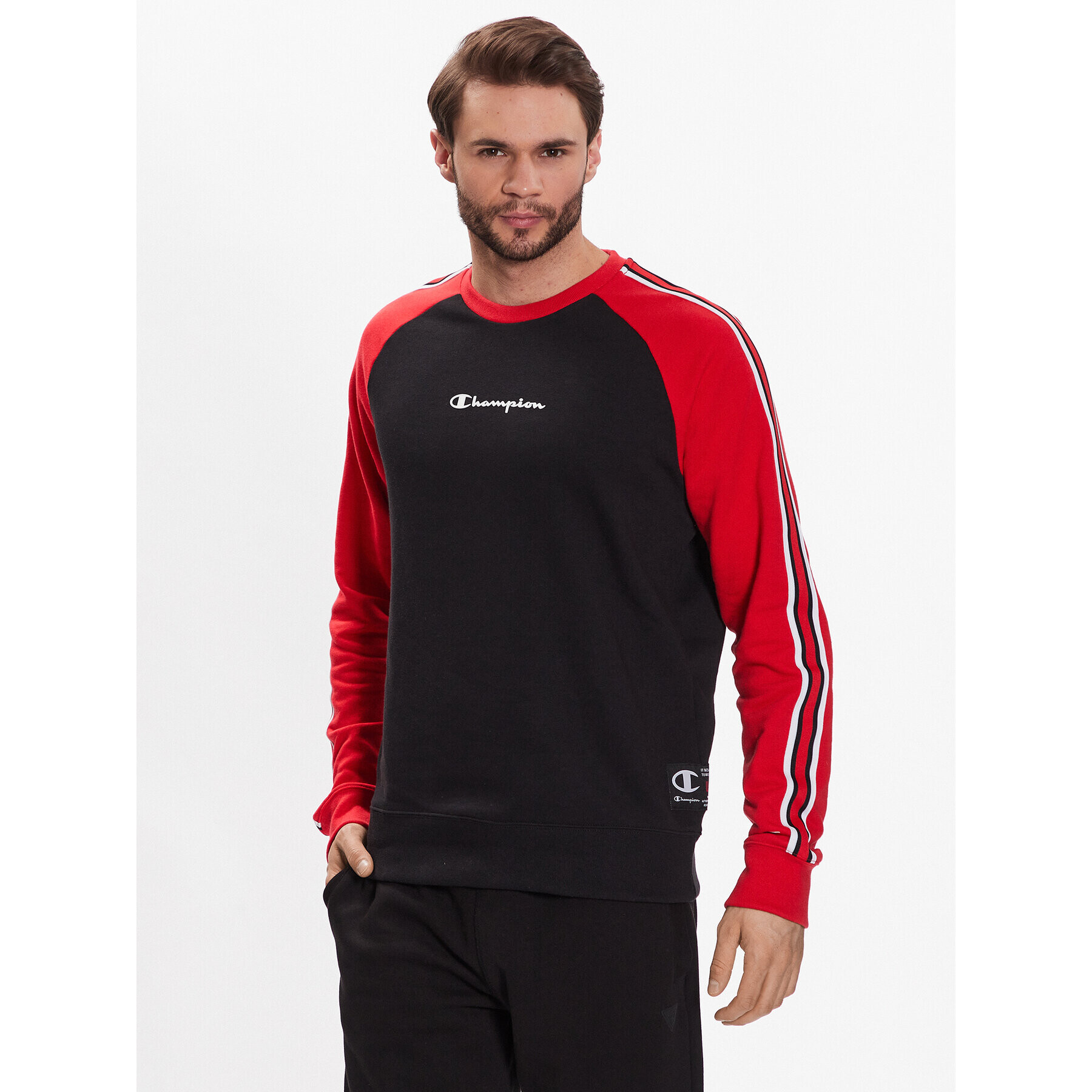 Champion Pulóver 218766 Fekete Regular Fit - Pepit.hu