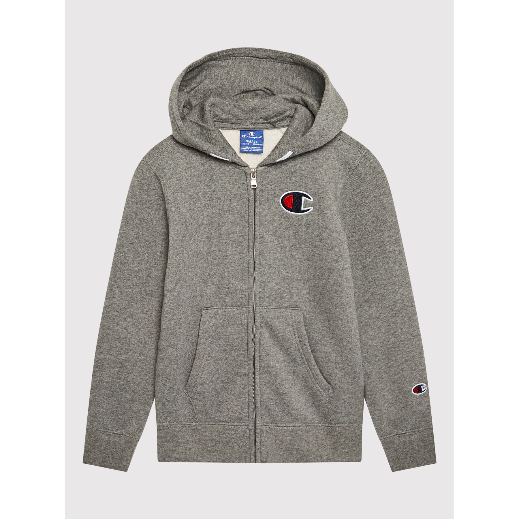 Champion Pulóver C Logo Zip-Up 305767 Szürke Regular Fit - Pepit.hu