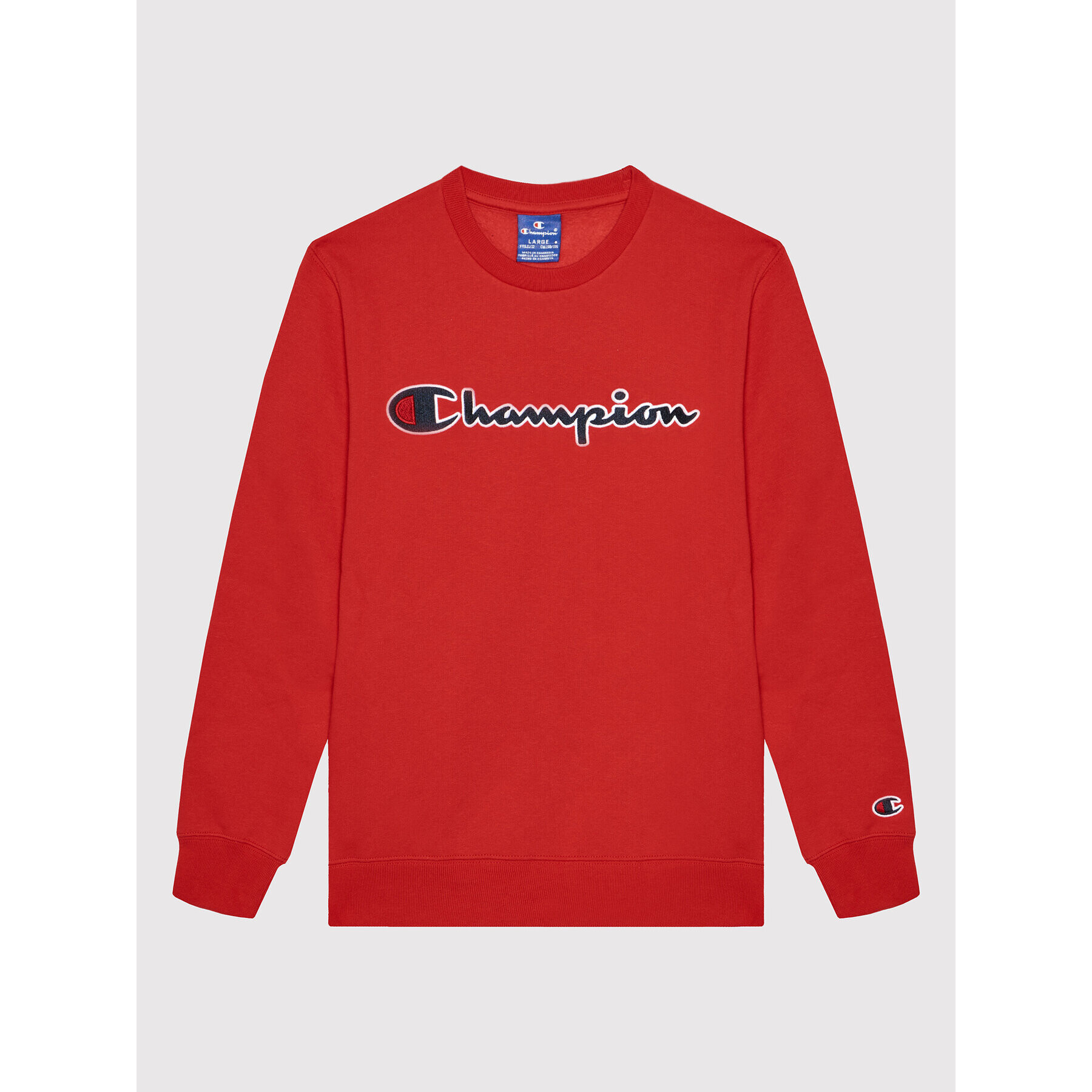 Champion Pulóver Chinese Red Crewneck 305766 Piros Regular Fit - Pepit.hu