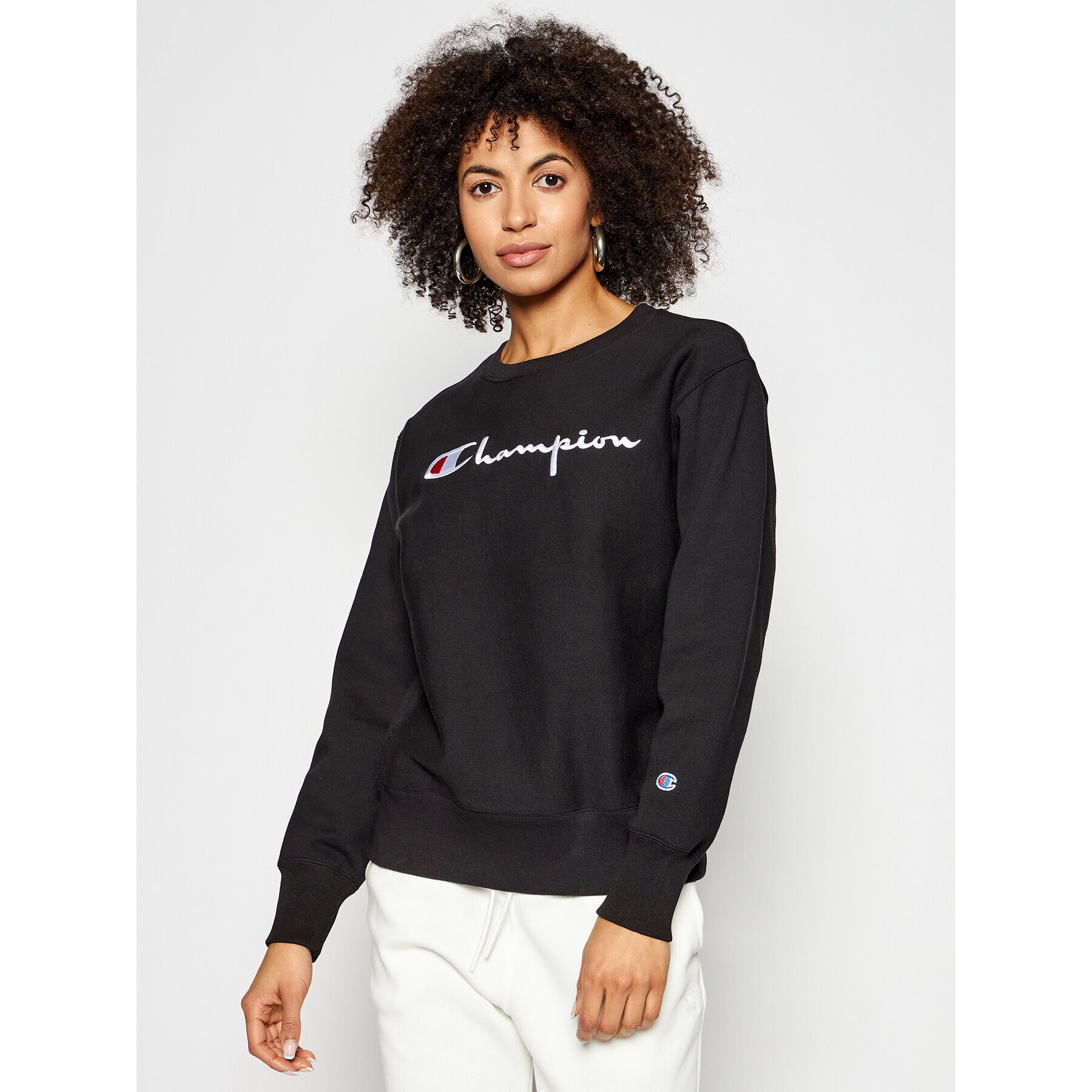 Champion Pulóver Crewneck 113152 Fekete Standard Fit - Pepit.hu