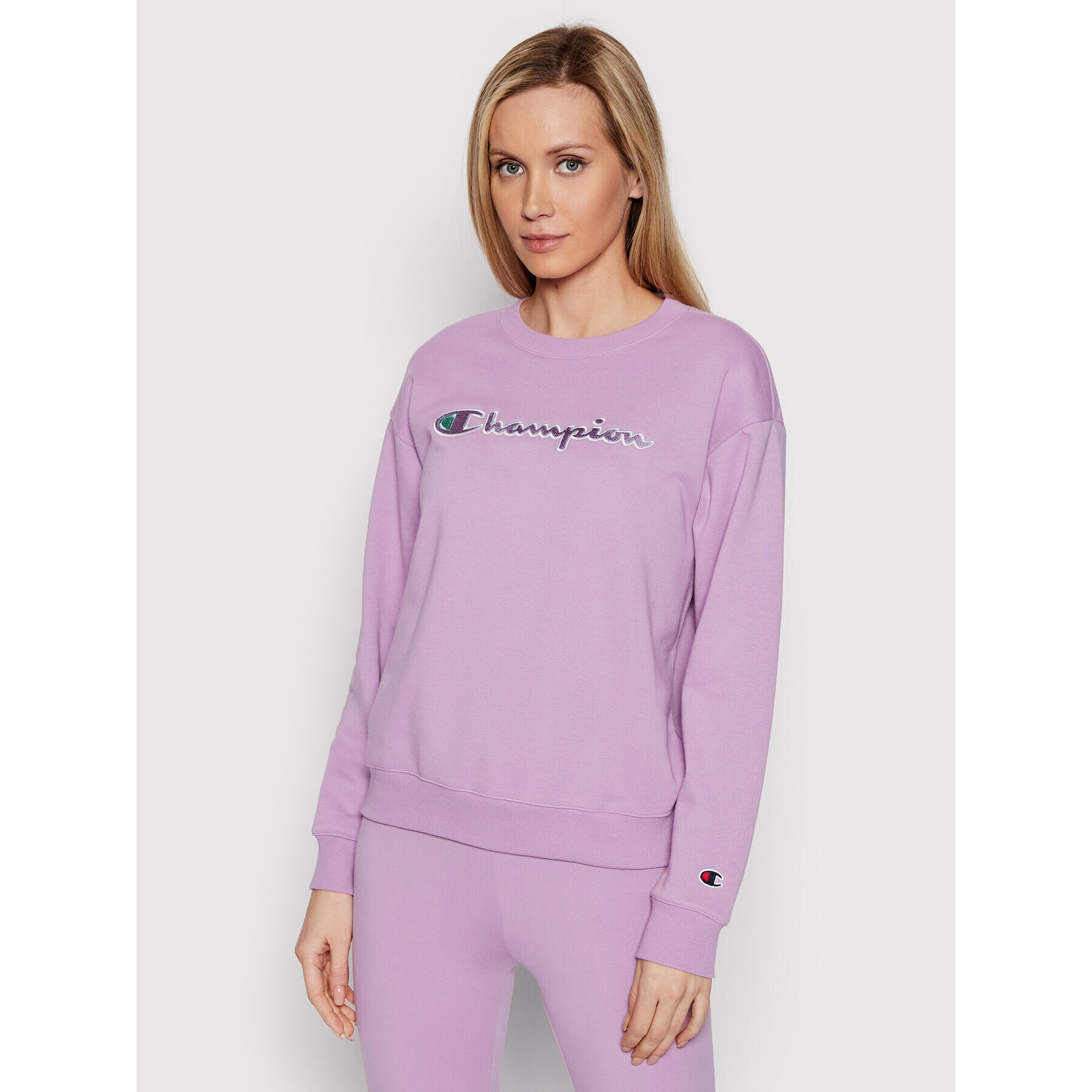 Champion Pulóver Crewneck 114922 Lila Regular Fit - Pepit.hu