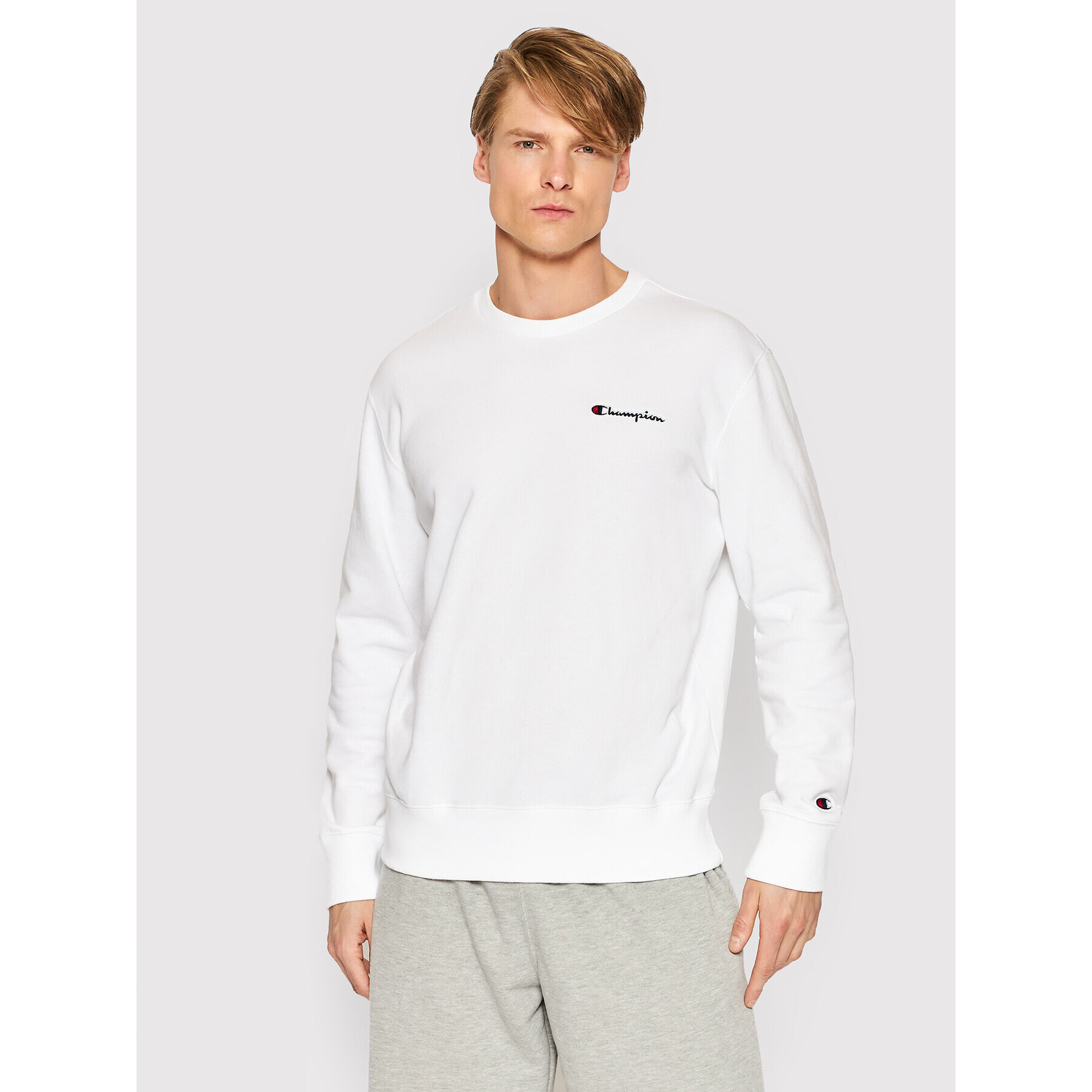 Champion Pulóver Crewneck 217065 Fehér Comfort Fit - Pepit.hu