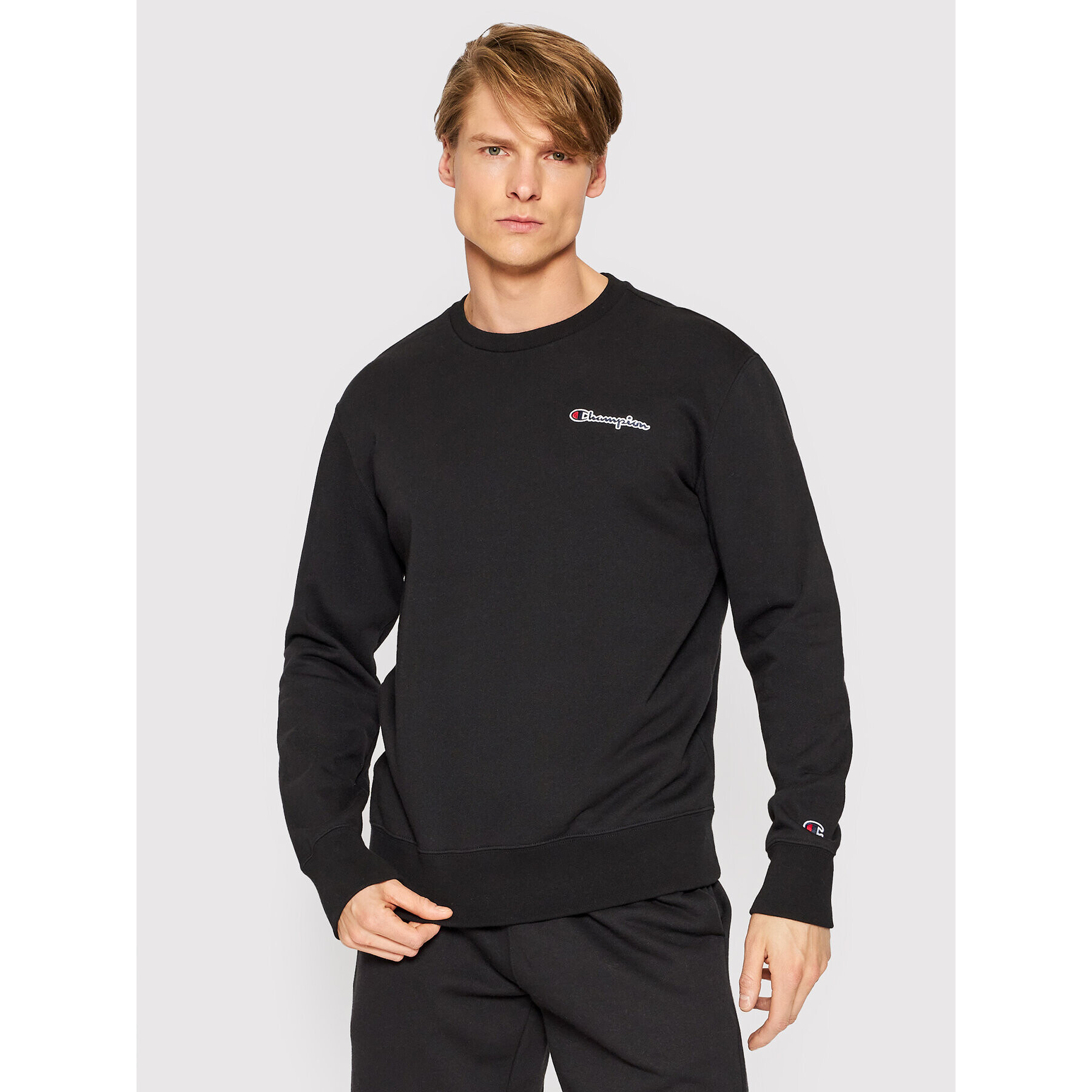 Champion Pulóver Crewneck 217065 Fekete Comfort Fit - Pepit.hu