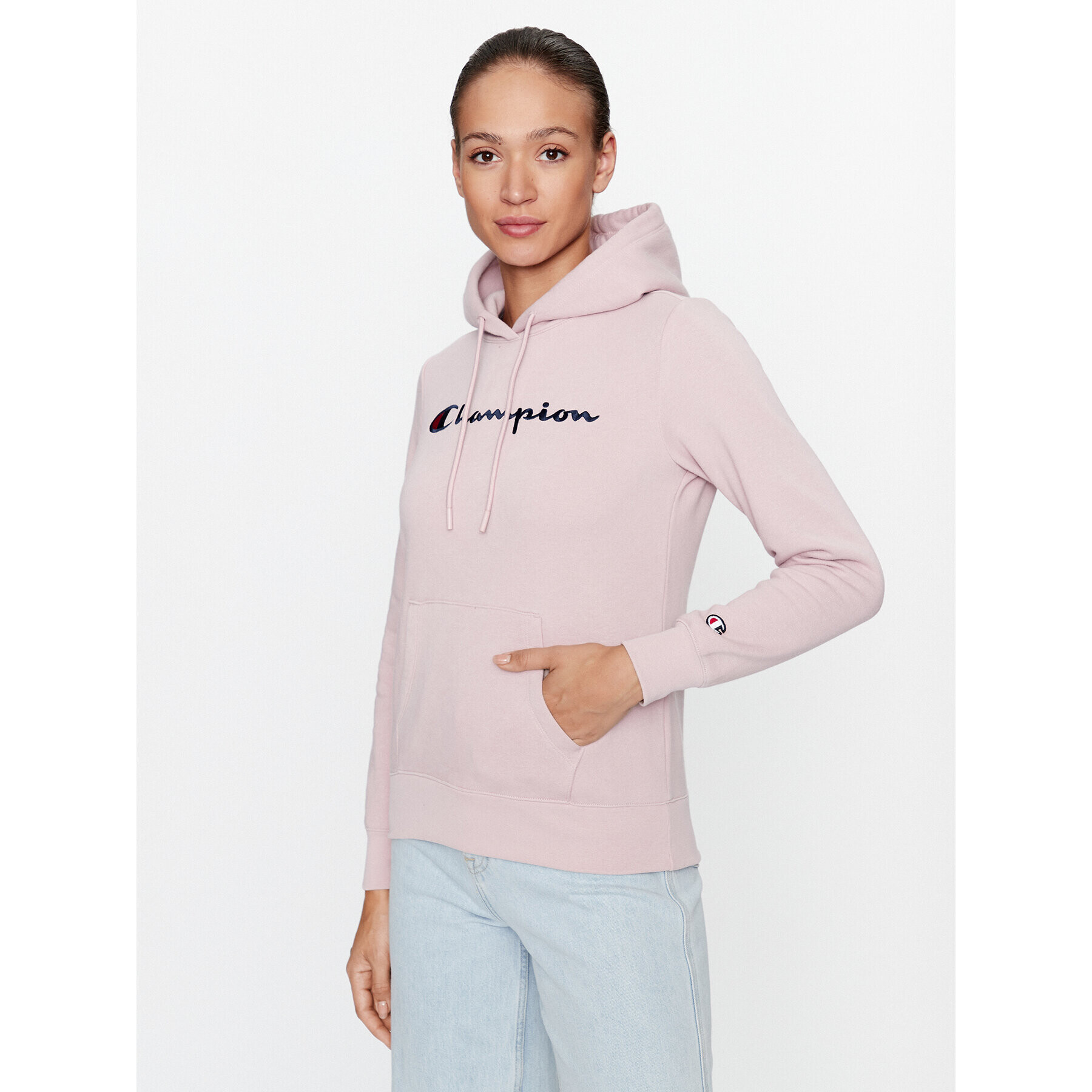 Champion Pulóver Hooded Sweatshirt 116579 Rózsaszín Regular Fit - Pepit.hu