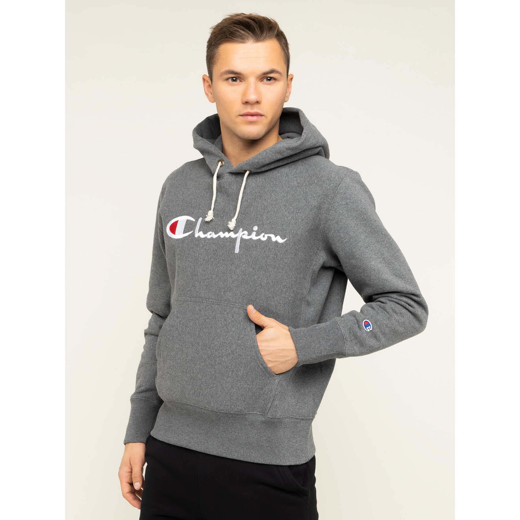 Champion Pulóver Reverse Weave 212574 Szürke Regular Fit - Pepit.hu