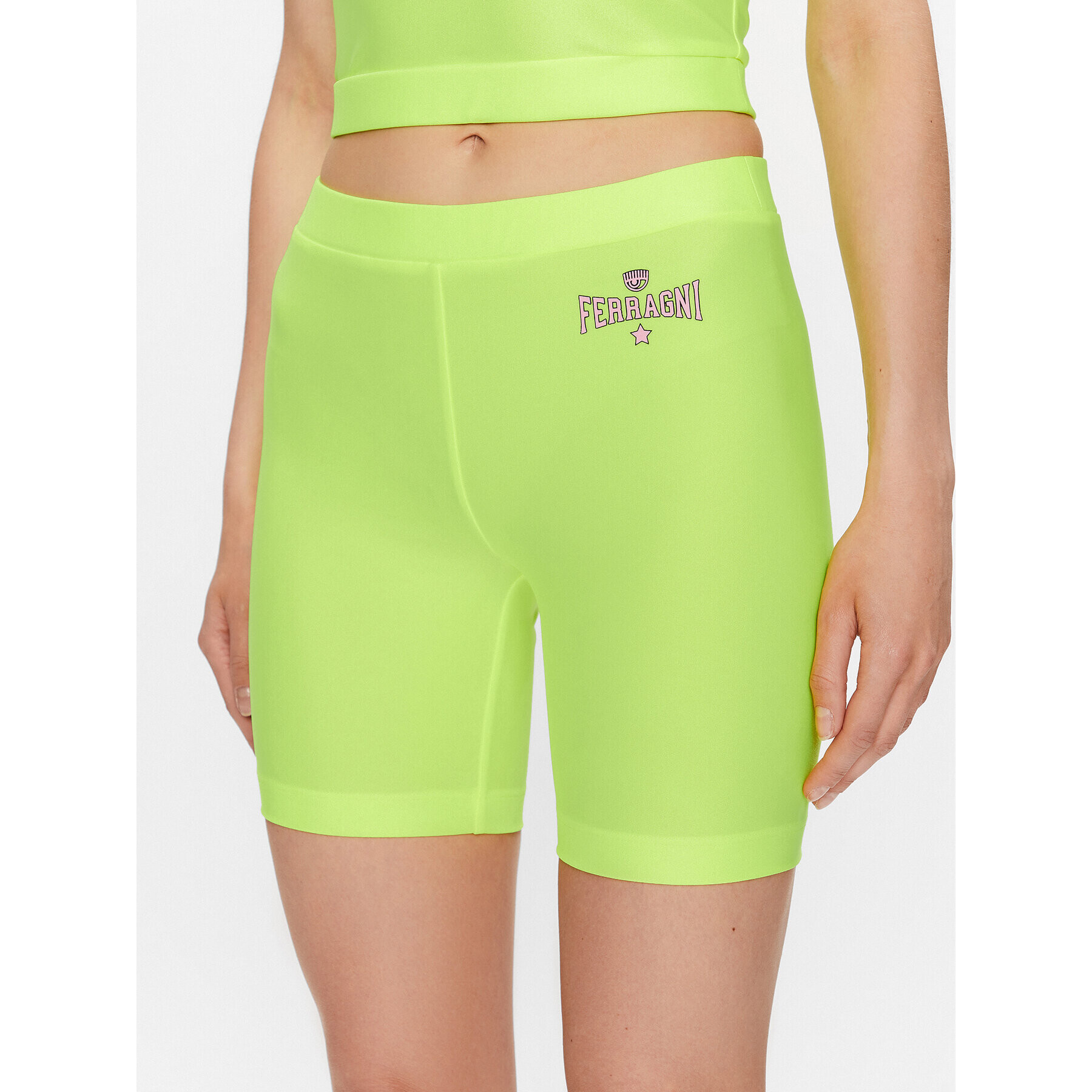 Chiara Ferragni Sport rövidnadrág 74CBD163 Sárga Regular Fit - Pepit.hu