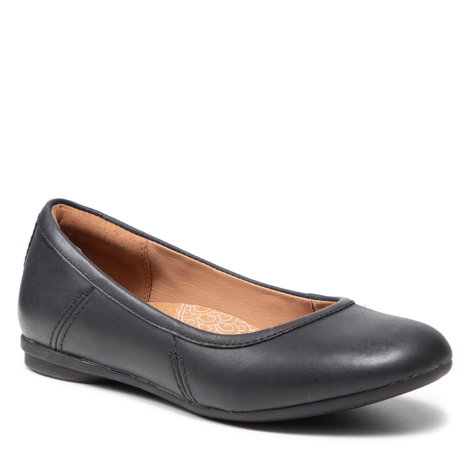 Clarks Balerina Canebay Plain 261612824 Fekete - Pepit.hu