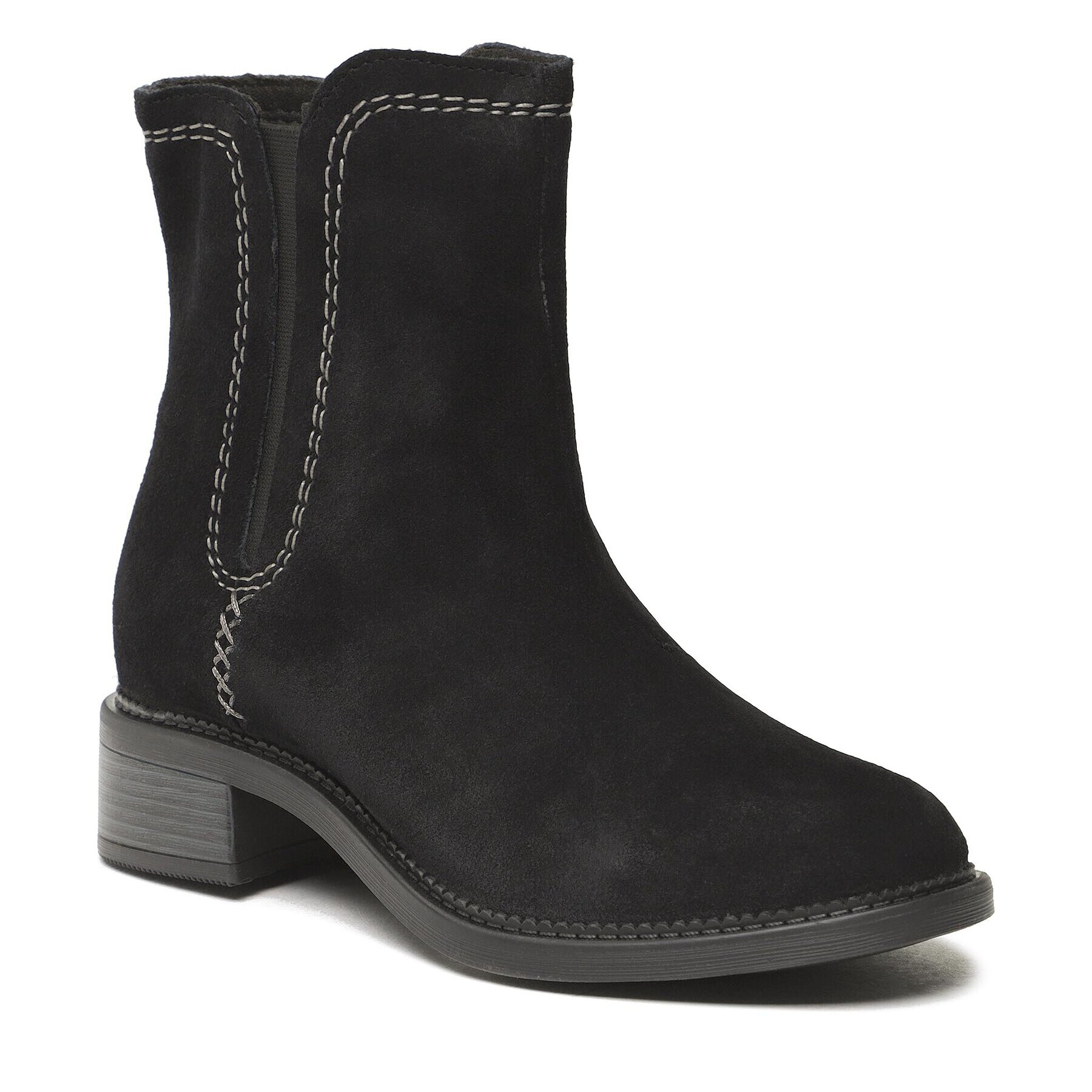 Clarks Bokacsizma Maye Zip 261680534 Fekete - Pepit.hu