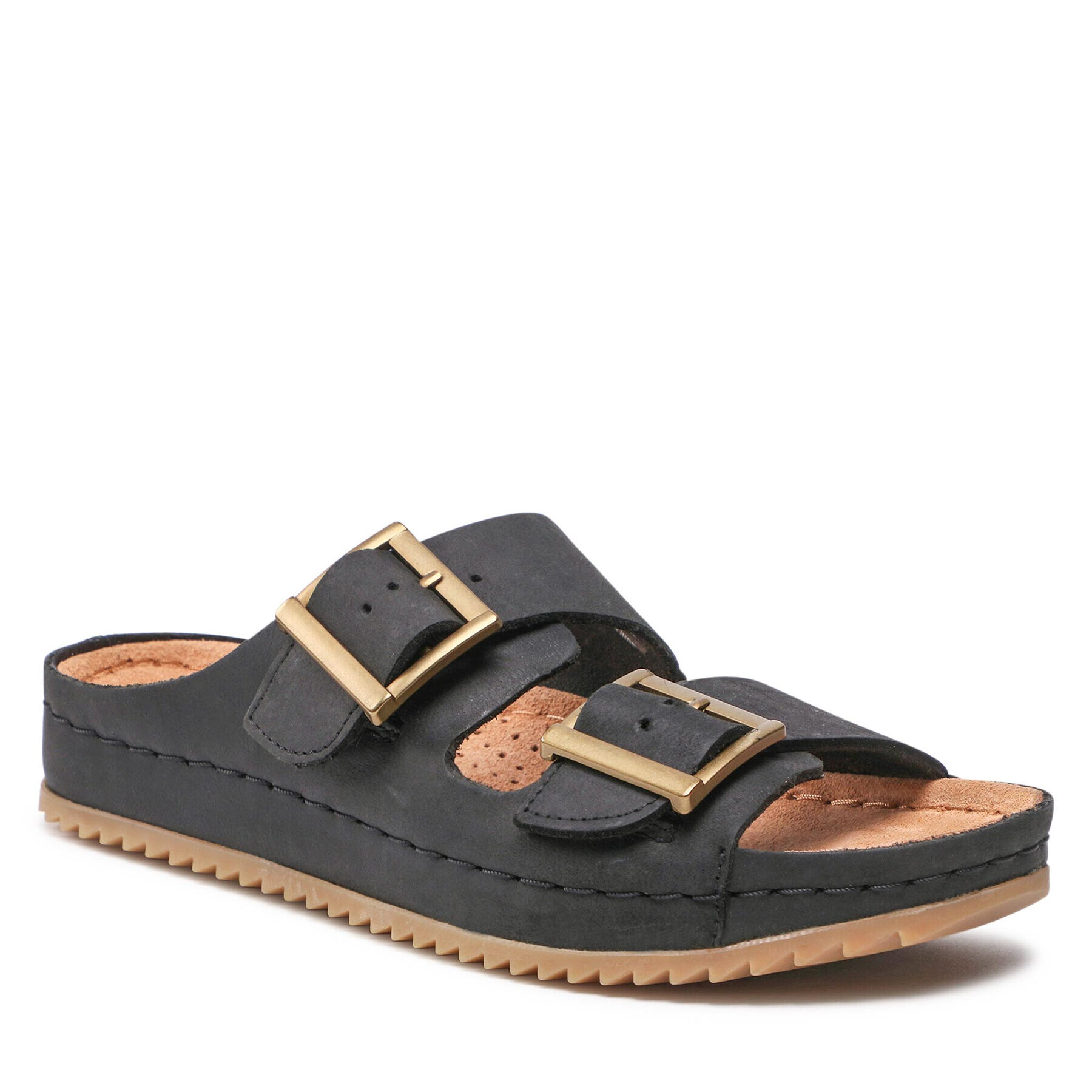 Clarks Papucs Brookleigh Sun 261650574 Fekete - Pepit.hu