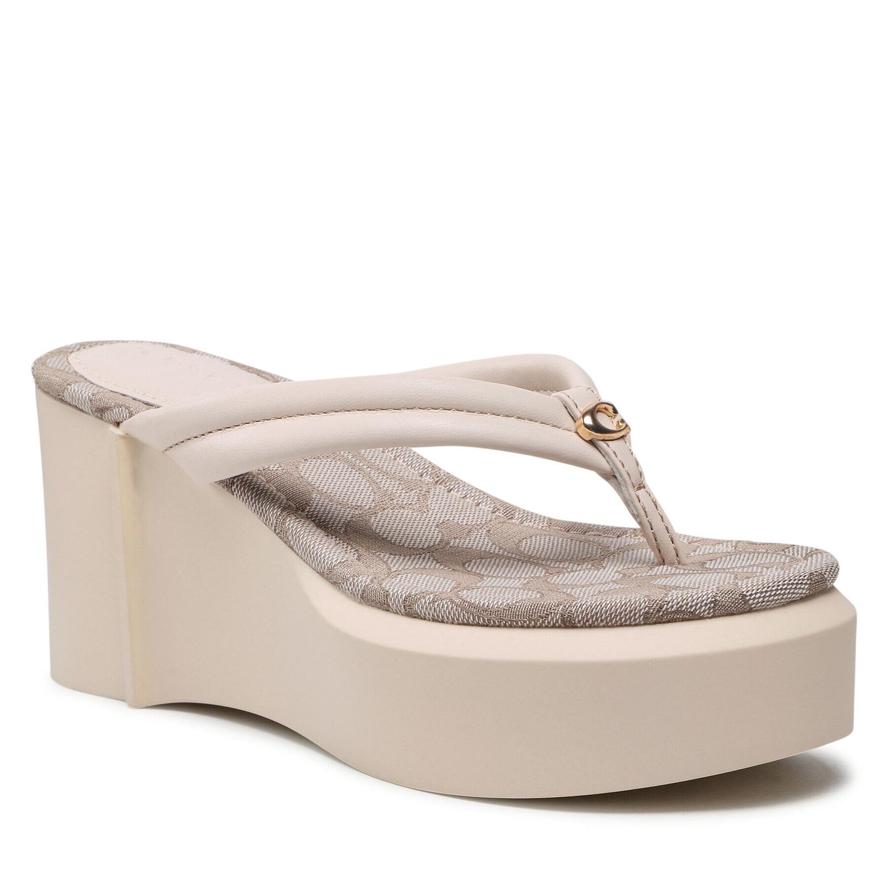 Coach Flip-flops Franki Leather C2981 Bézs - Pepit.hu