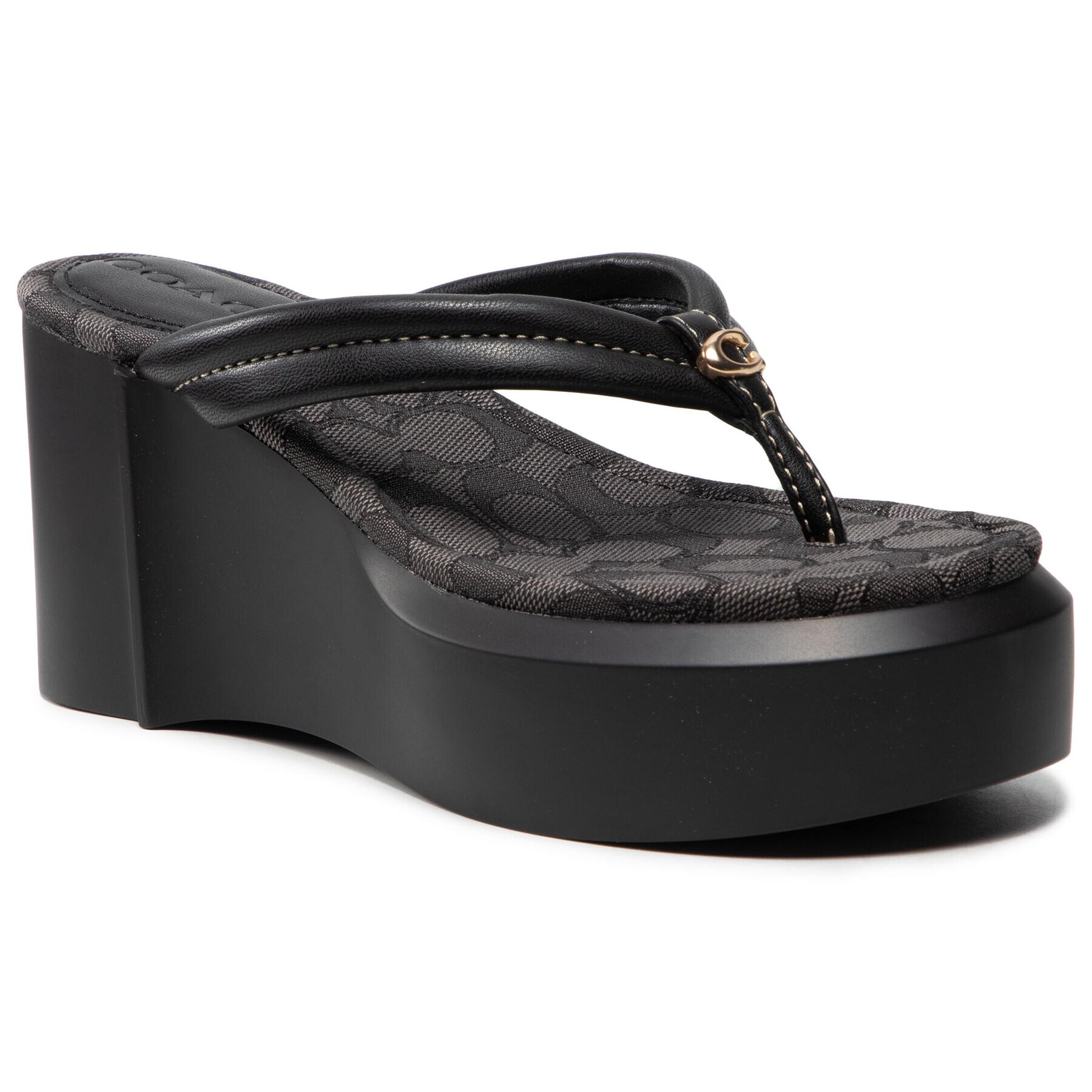 Coach Flip-flops Franki Leather C2981 Fekete - Pepit.hu