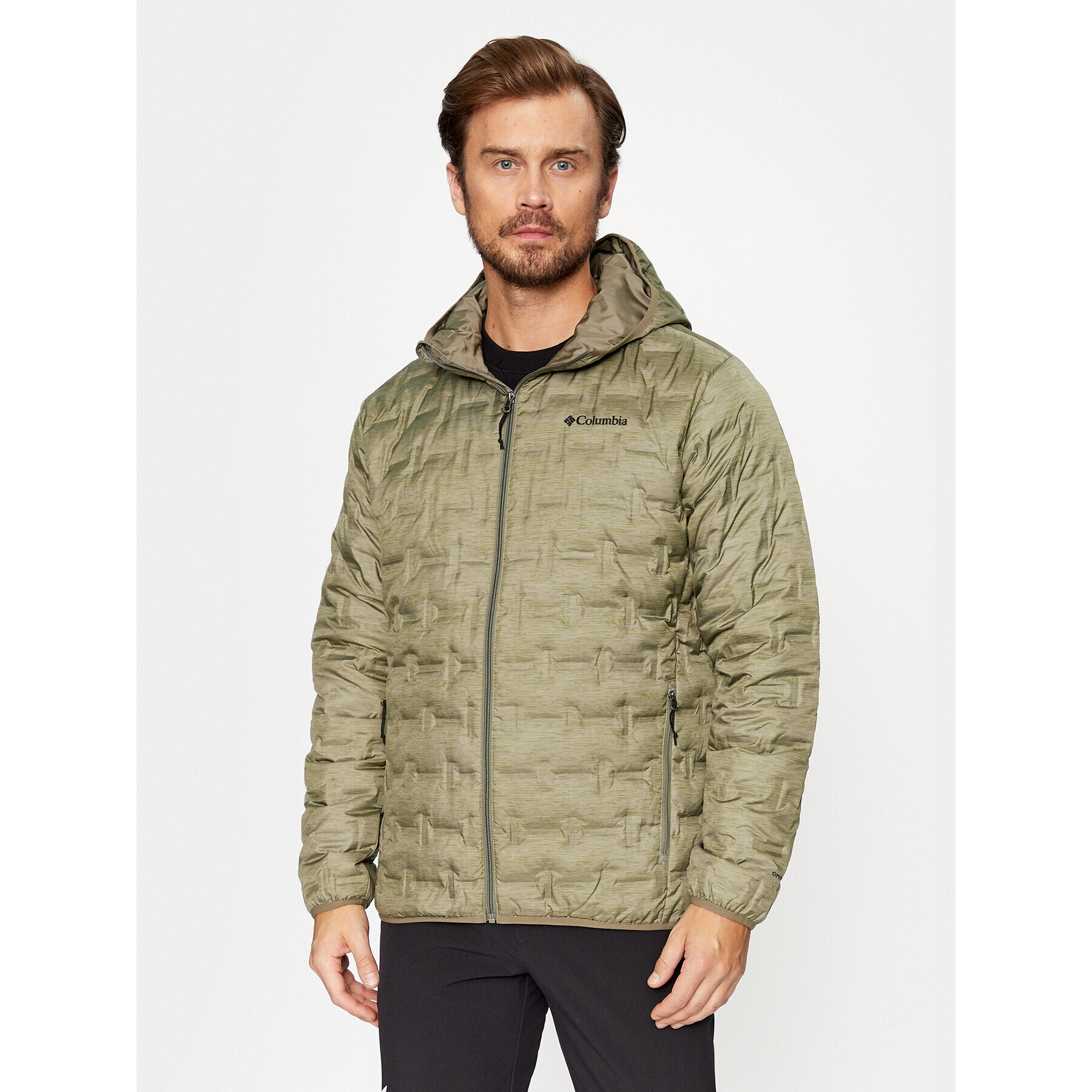 Columbia Pehelykabát Delta Ridge™ Down Hooded Jacket Zöld Regular Fit - Pepit.hu