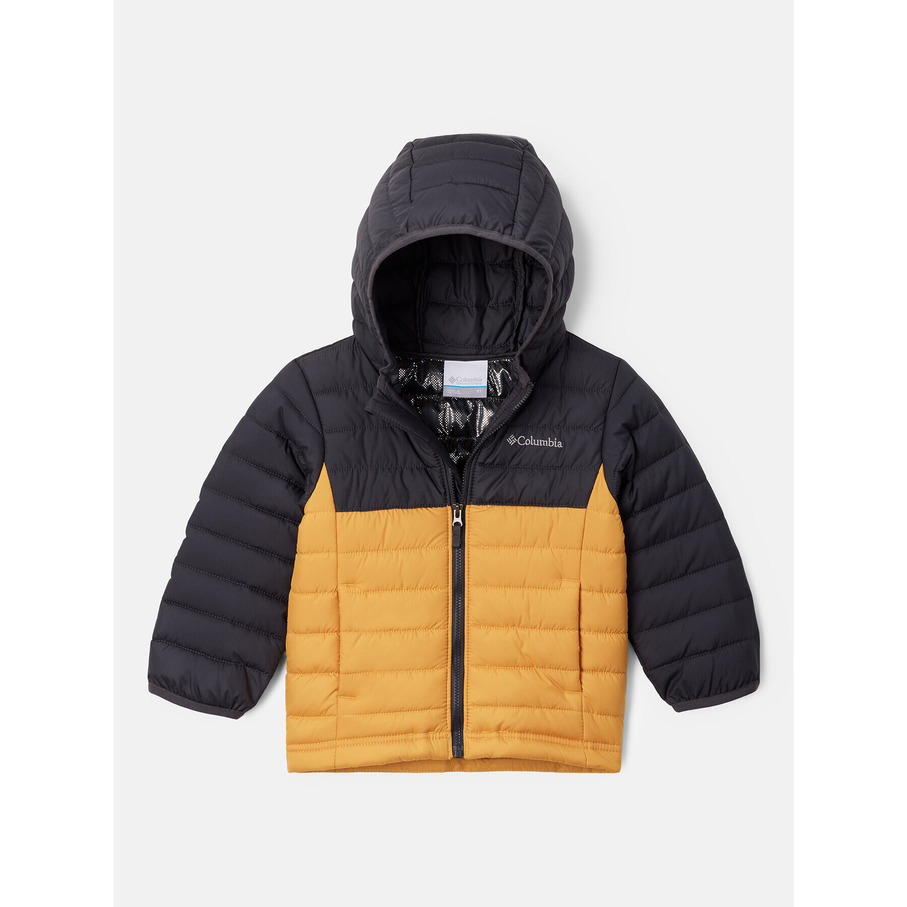 Columbia Pehelykabát Powder Lite™ Boys Hooded Jacket Sárga Regular Fit - Pepit.hu