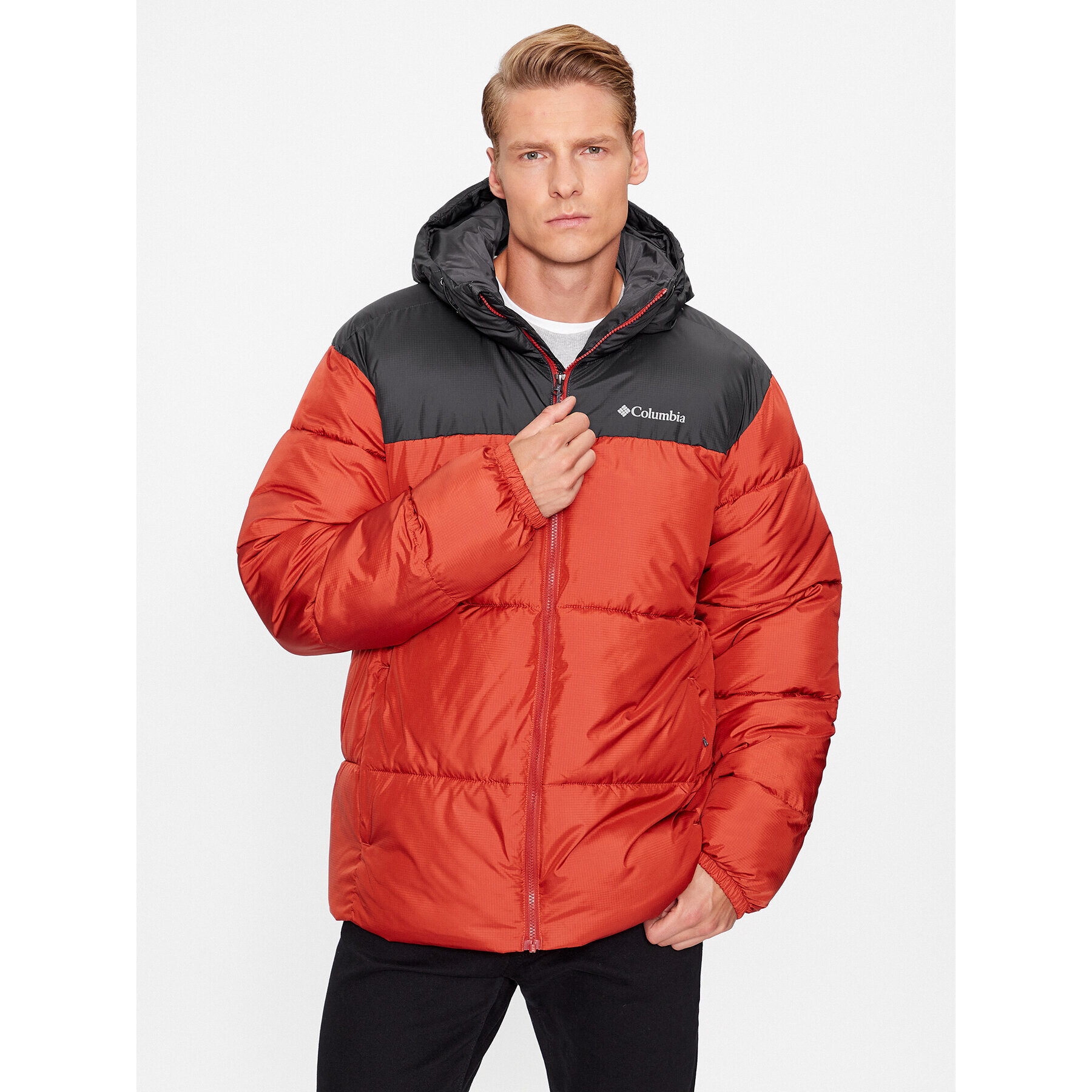 Columbia Pehelykabát Puffect™ Hooded Jacket Narancssárga Regular Fit - Pepit.hu