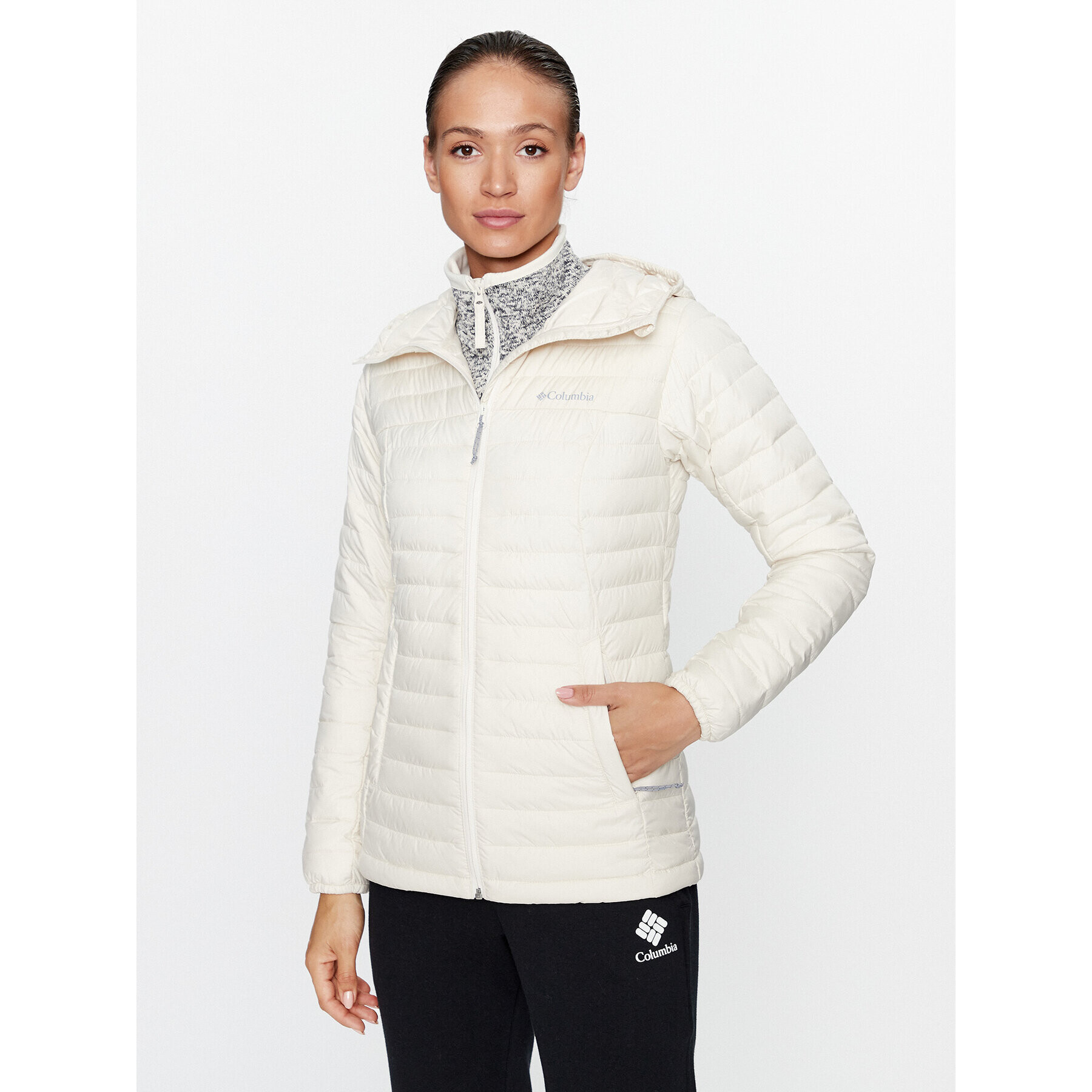 Columbia Pehelykabát Silver Falls™ Hooded Jacket Ekru Regular Fit - Pepit.hu