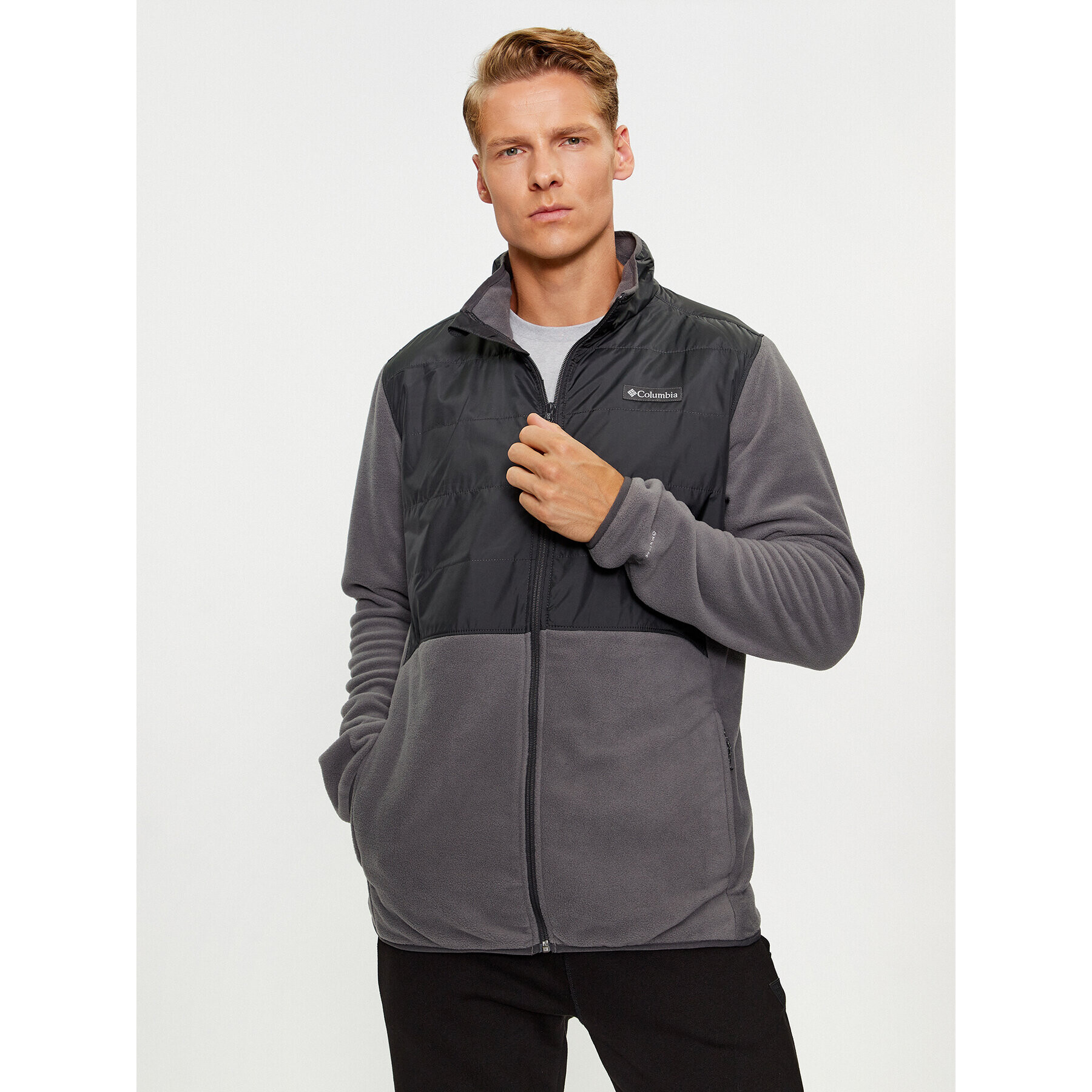 Columbia Polár kabát Basin Butte™ Fleece Full Zip Szürke Regular Fit - Pepit.hu