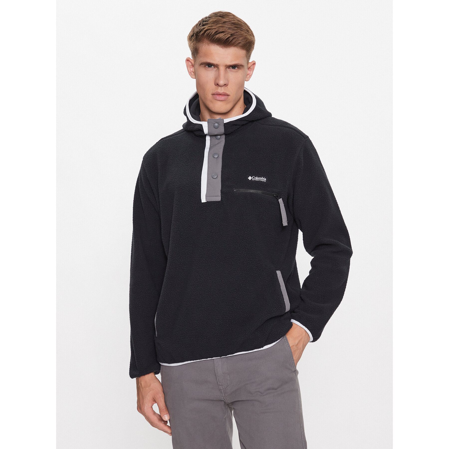 Columbia Polár kabát Helvetia™ Hoodie Fekete Regular Fit - Pepit.hu