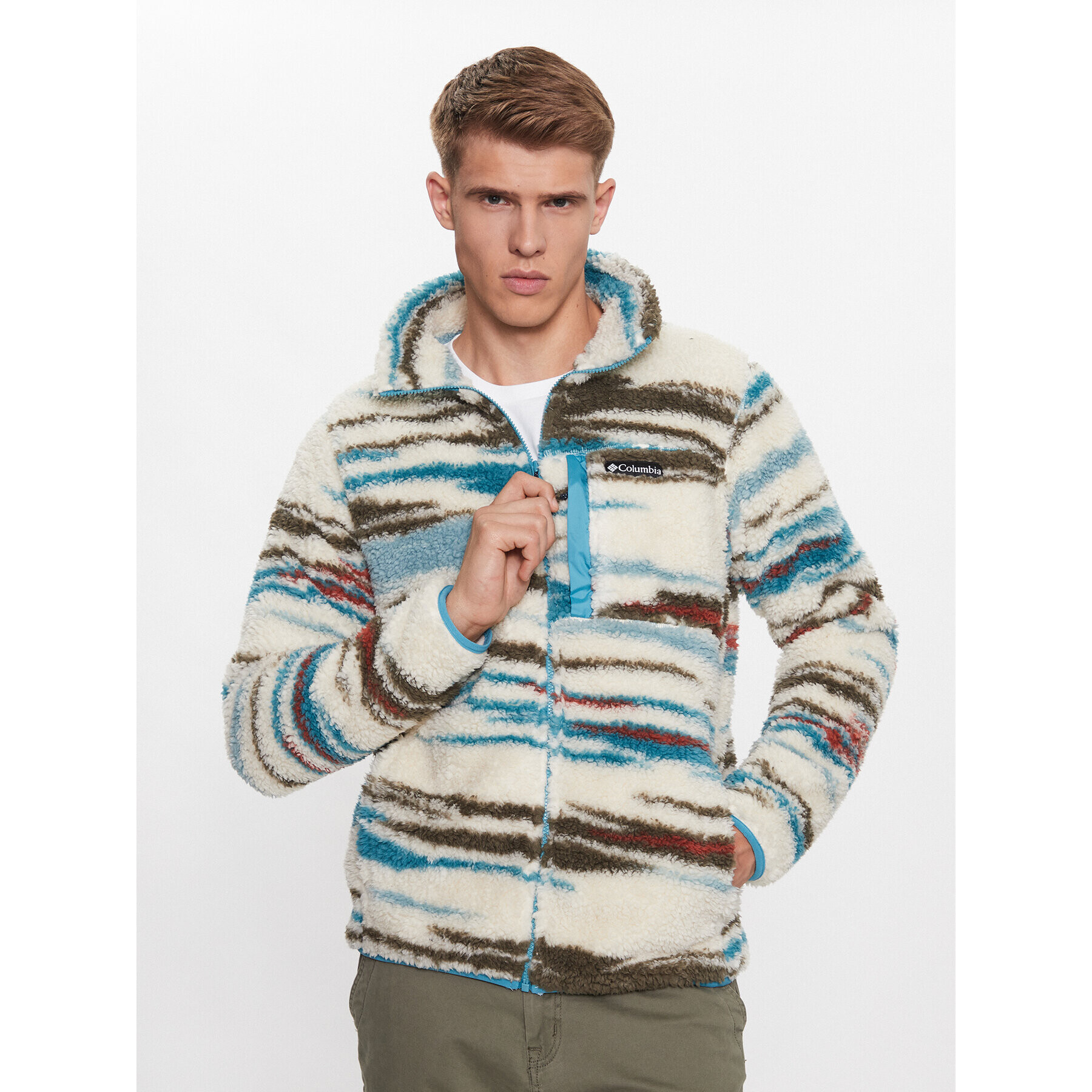 Columbia Polár kabát Winter Pass™ Print Fleece Full Zip Fehér Regular Fit - Pepit.hu