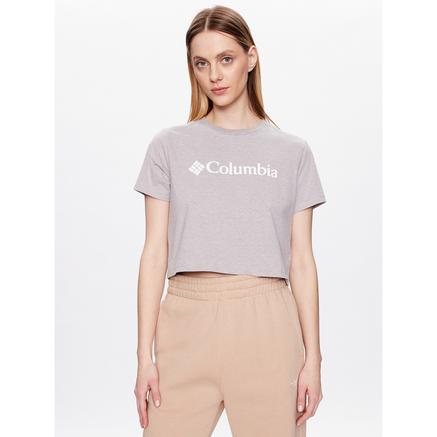 Columbia Póló North Casades 1930051 Szürke Cropped Fit - Pepit.hu