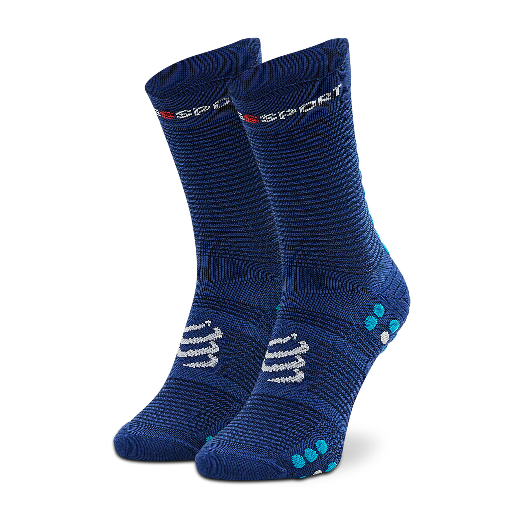 Compressport Unisex Magasszárú Zokni Pro Racing Socks V4.0 Run High XU00046B_533 Sötétkék - Pepit.hu